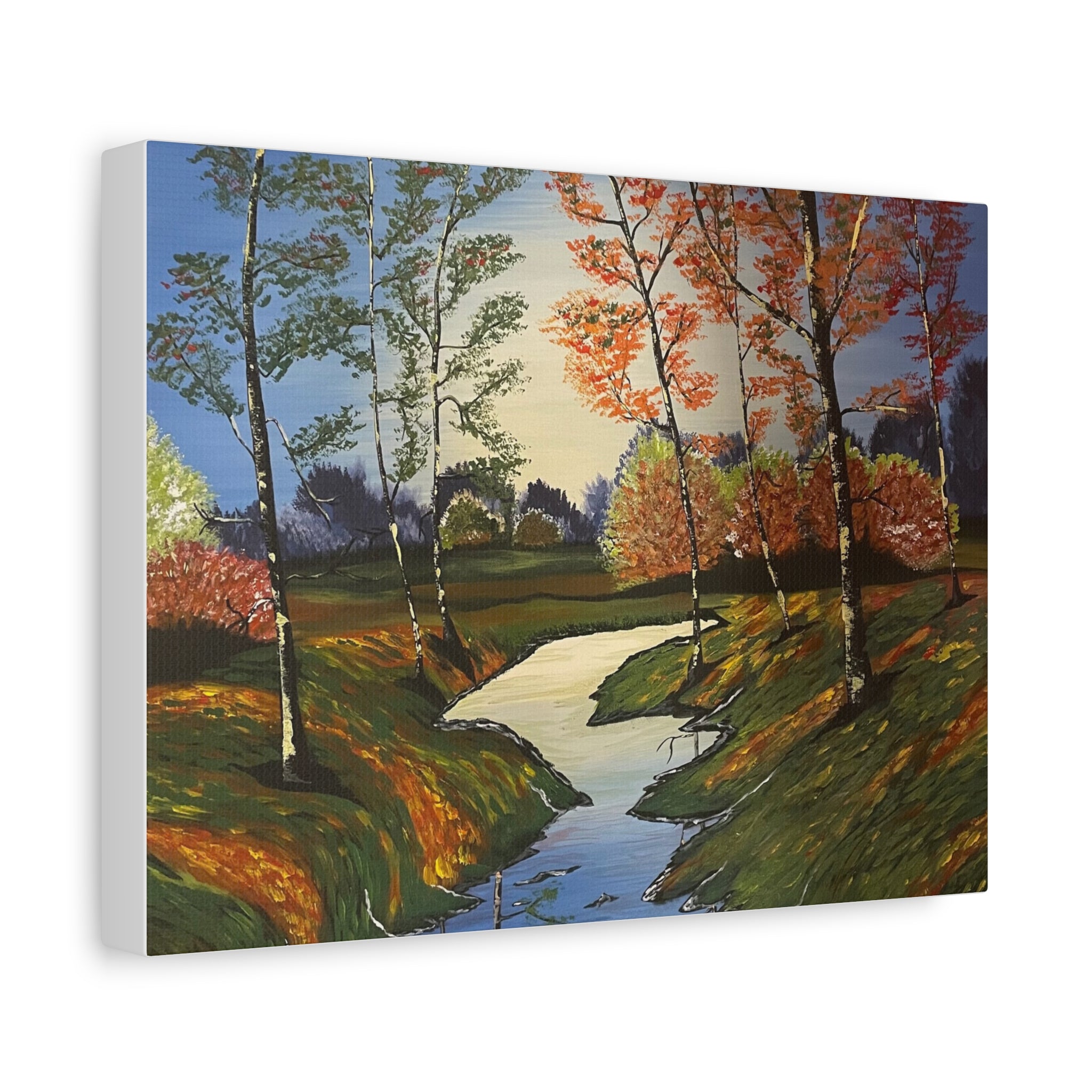 Whispering Birches Abstract Art Canvas - Contemporary Wall Decor