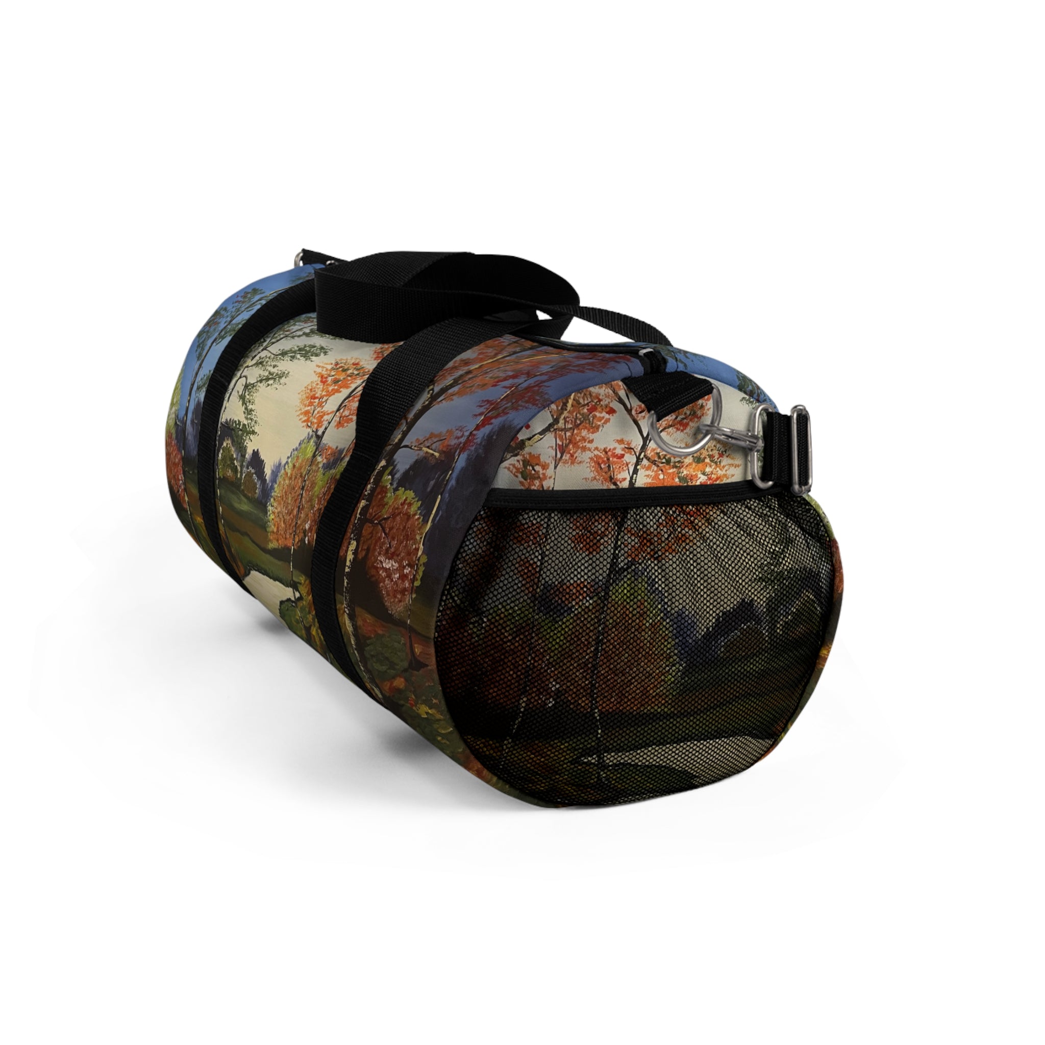 Whispering Birches Hand Painted Duffel Bag