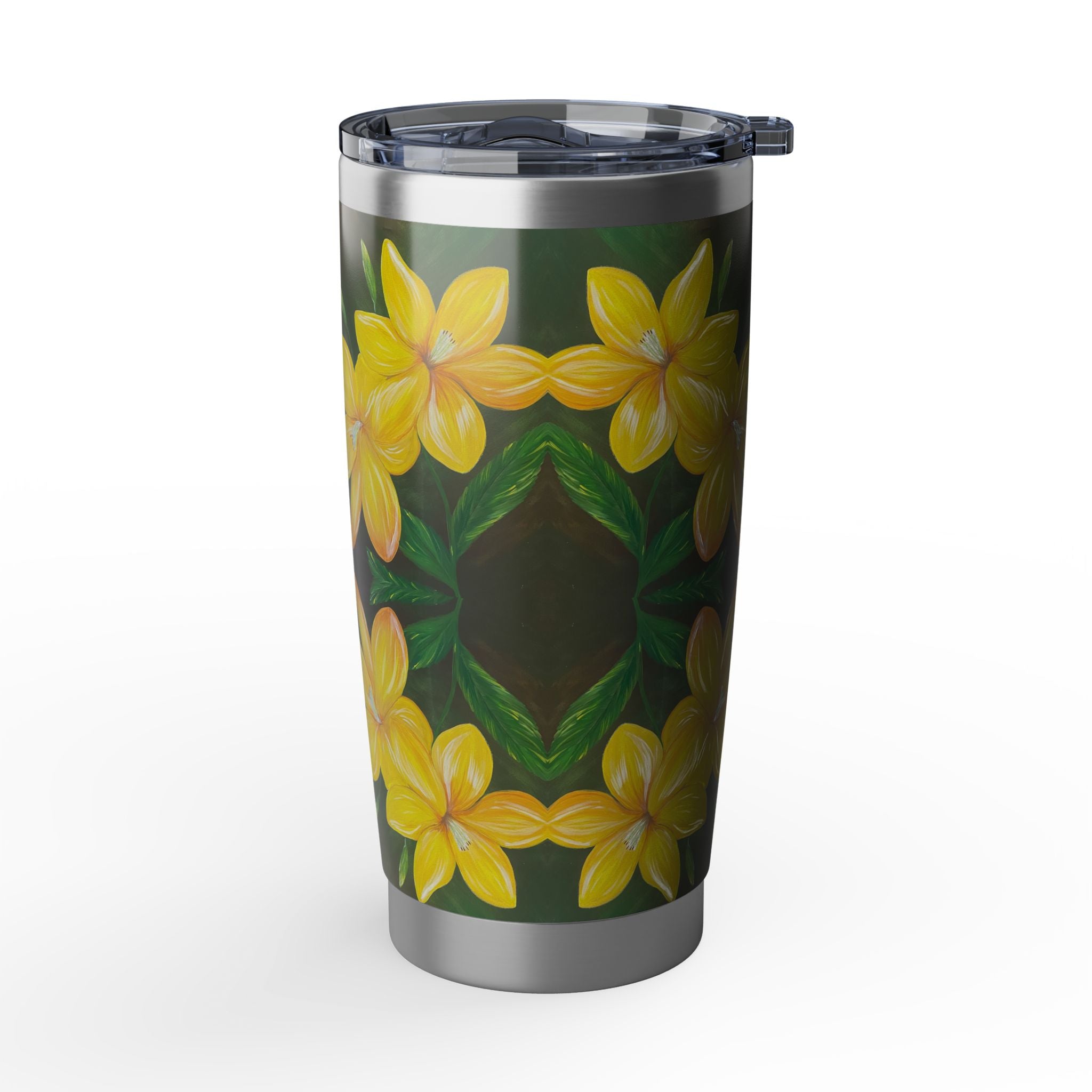 Golden Bloom Tumbler | 20oz Insulated Drinkware, Summer Travel Mug, Gift for Nature Lovers, Eco-Friendly Hydration