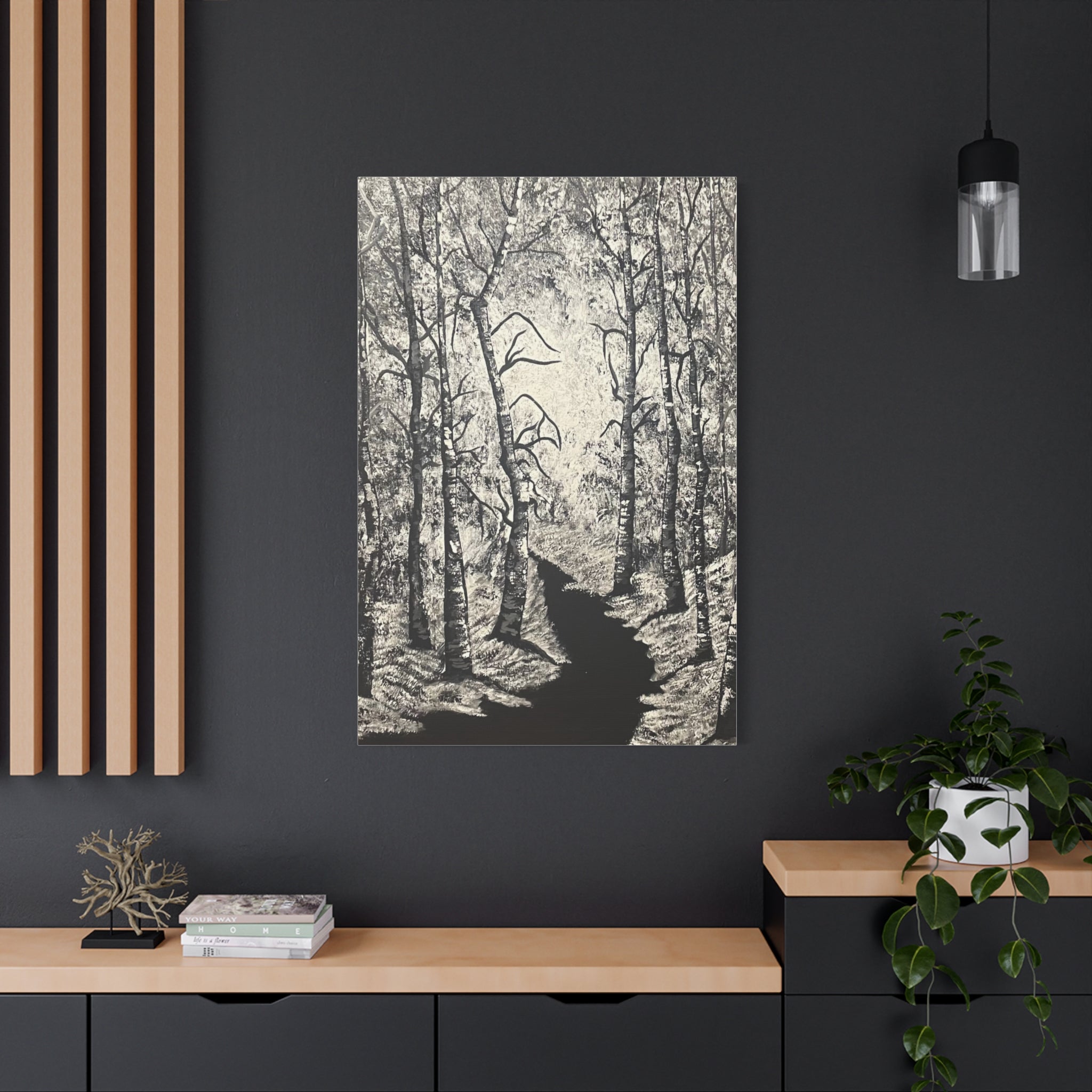 Silver Shadows Canvas Wall Art