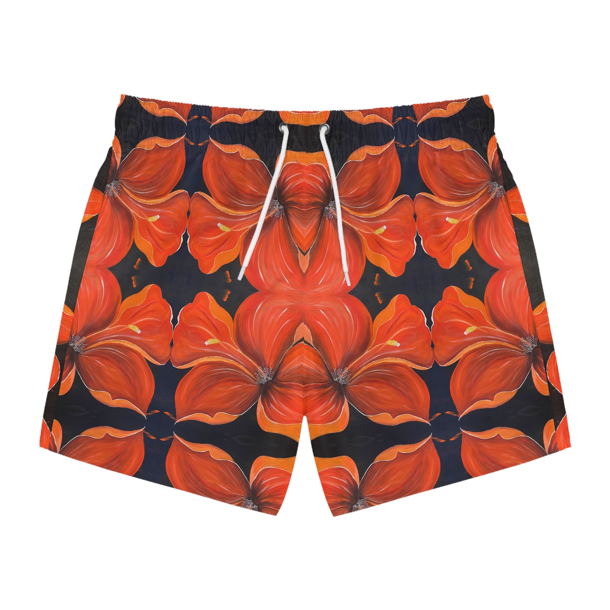 Scarlet Veil Swim Trunks
