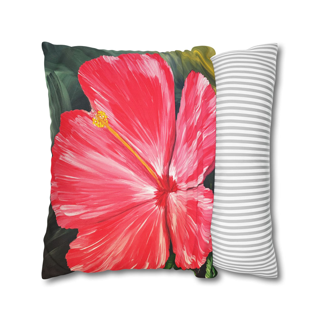 Hibiscus Hues Square Decorative Pillow Sham