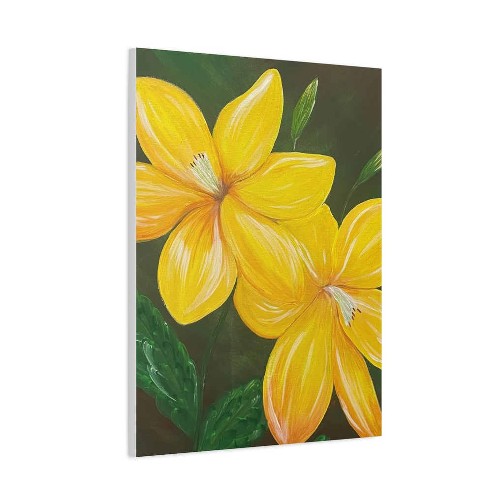 Golden Bloom Canvas Wall Art