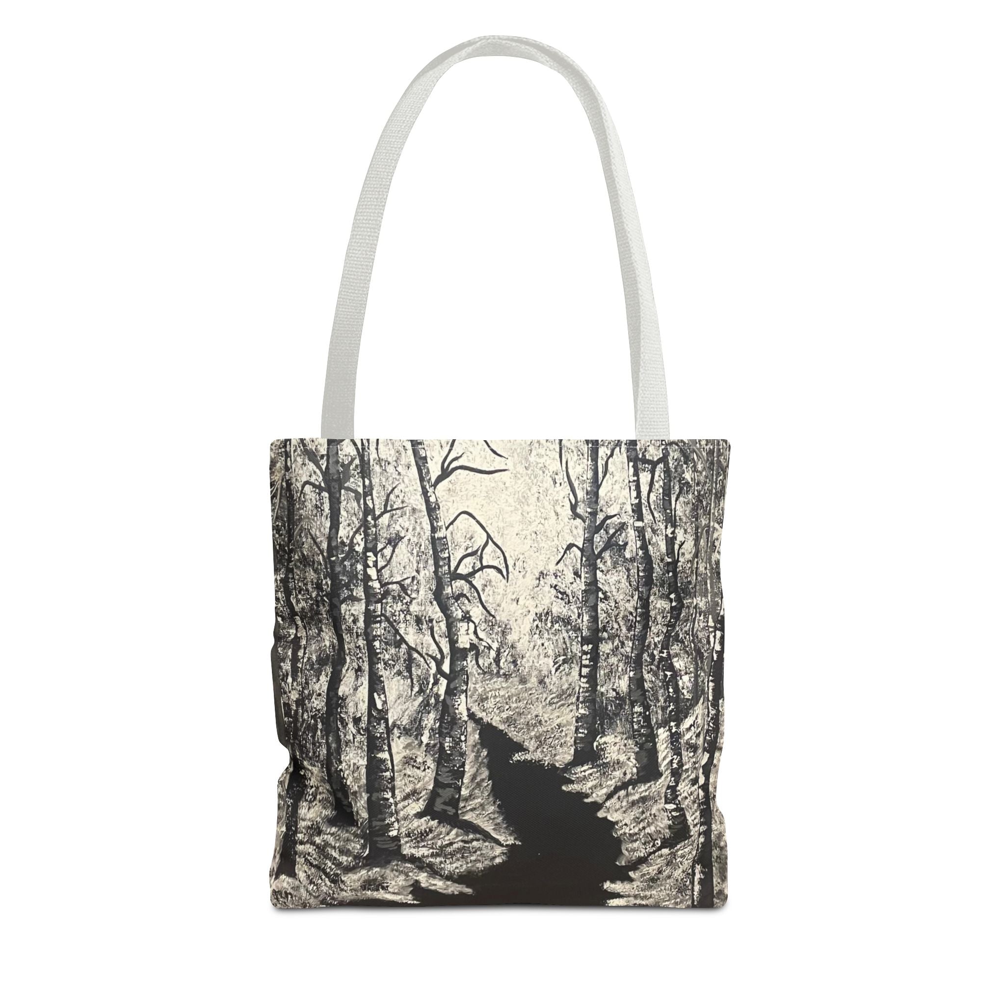 Silver Shadows Hand Painted Tote Bag
