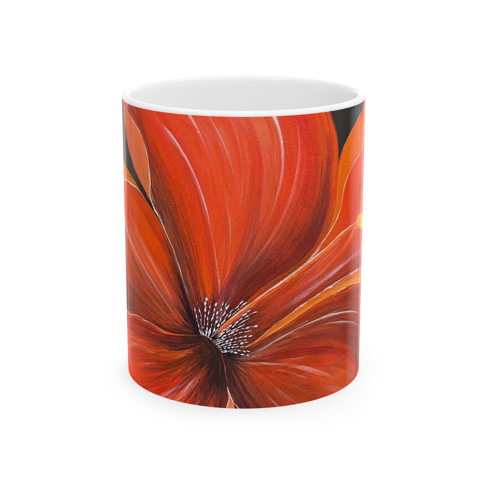 Scarlet Veil Hand Painted Mug