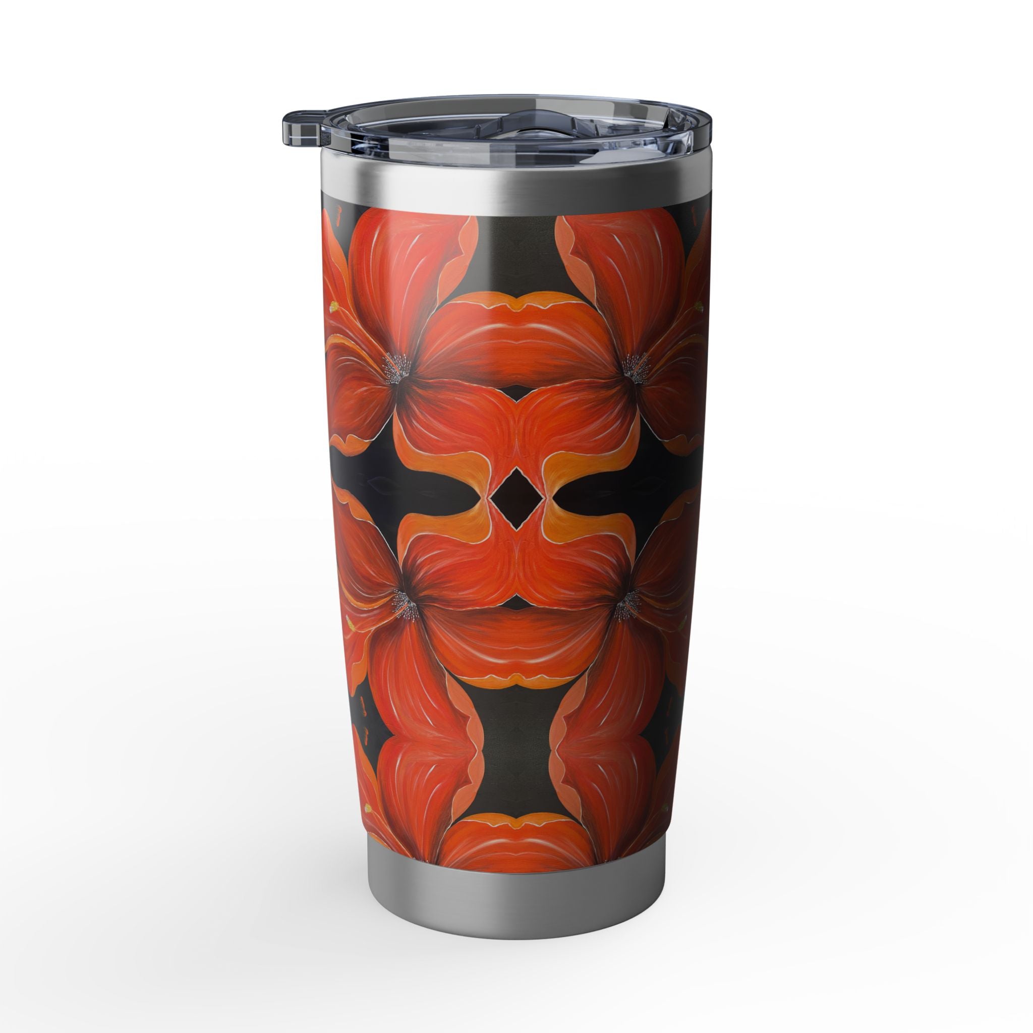 Scarlet Veil Tumbler | Vagabond 20oz Insulated Drinkware, Summer Travel Mug, Gift for Nature Lovers, Eco-Friendly Hydration
