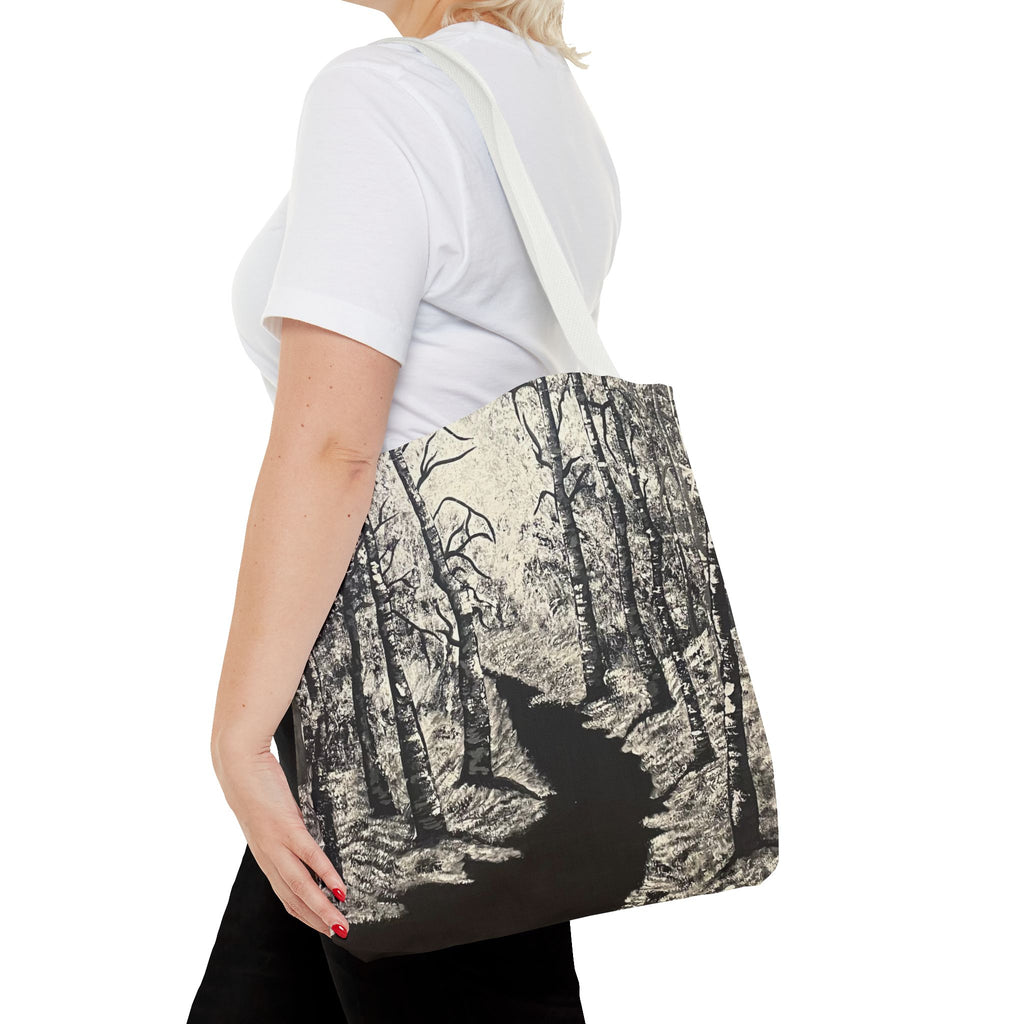 Silver Shadows Hand Painted Tote Bag