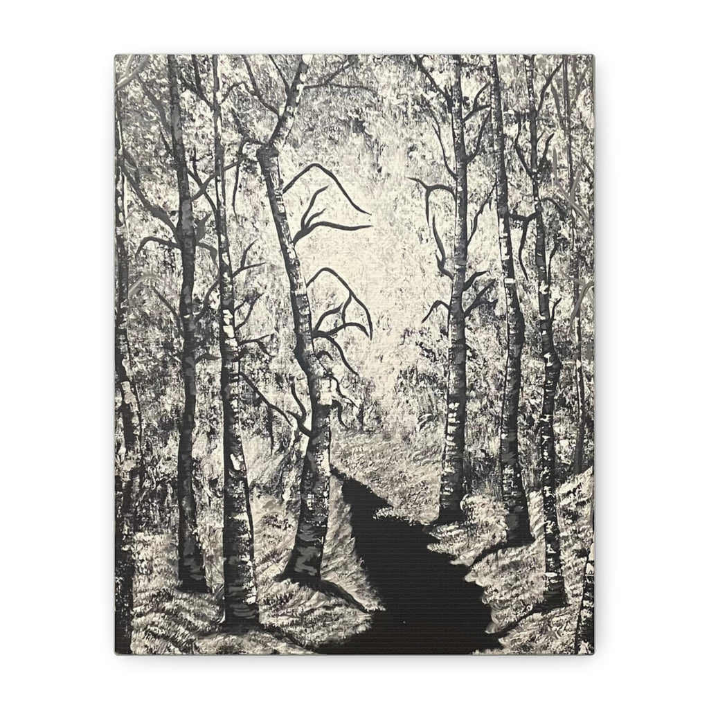 Silver Shadows Canvas Wall Art
