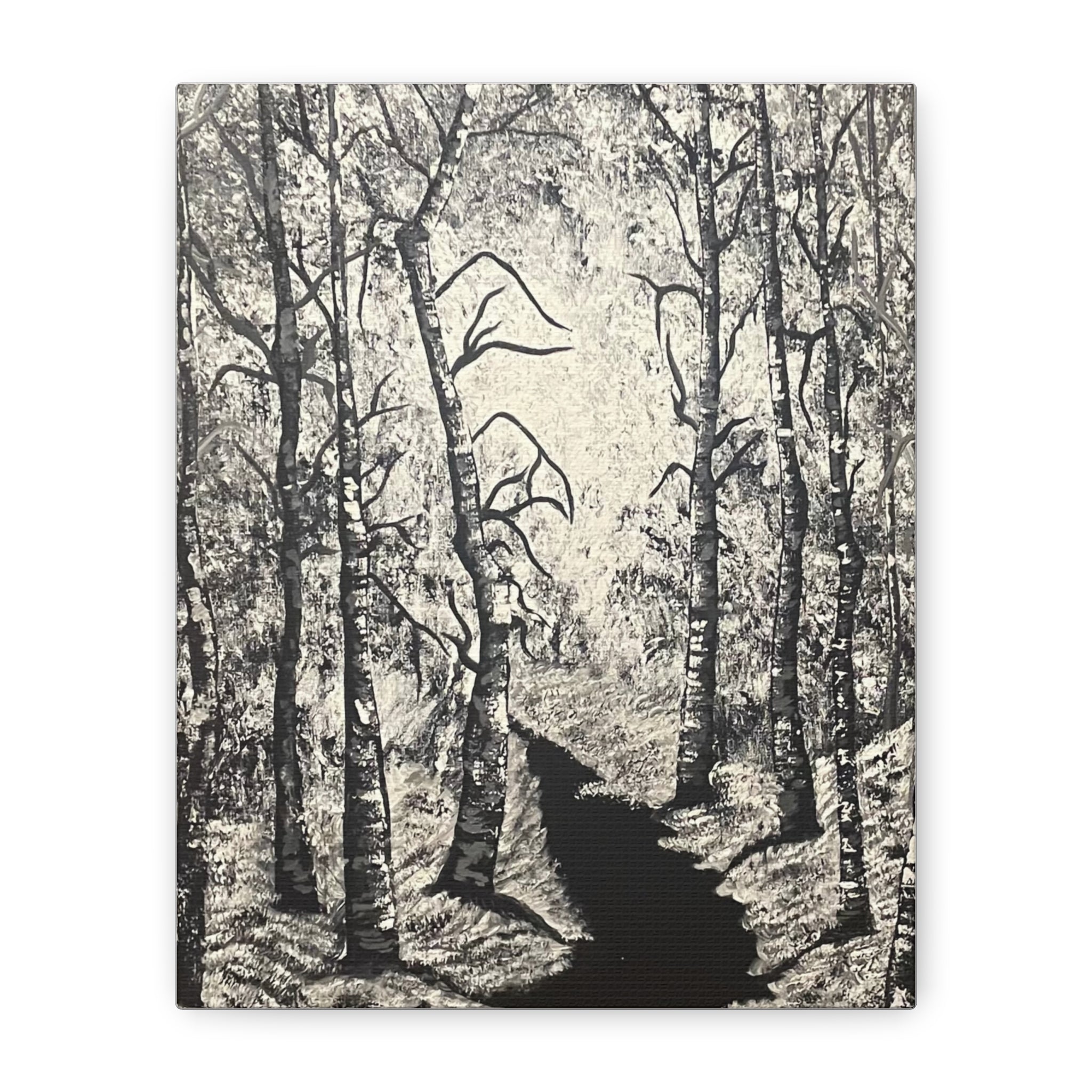 Silver Shadows Canvas Wall Art