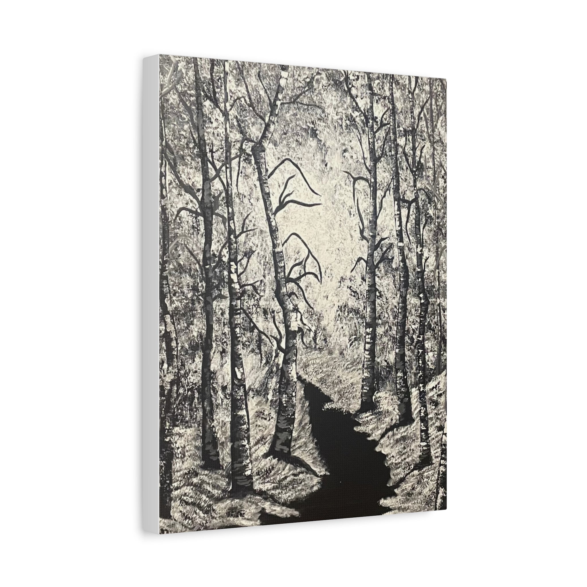 Silver Shadows Canvas Wall Art