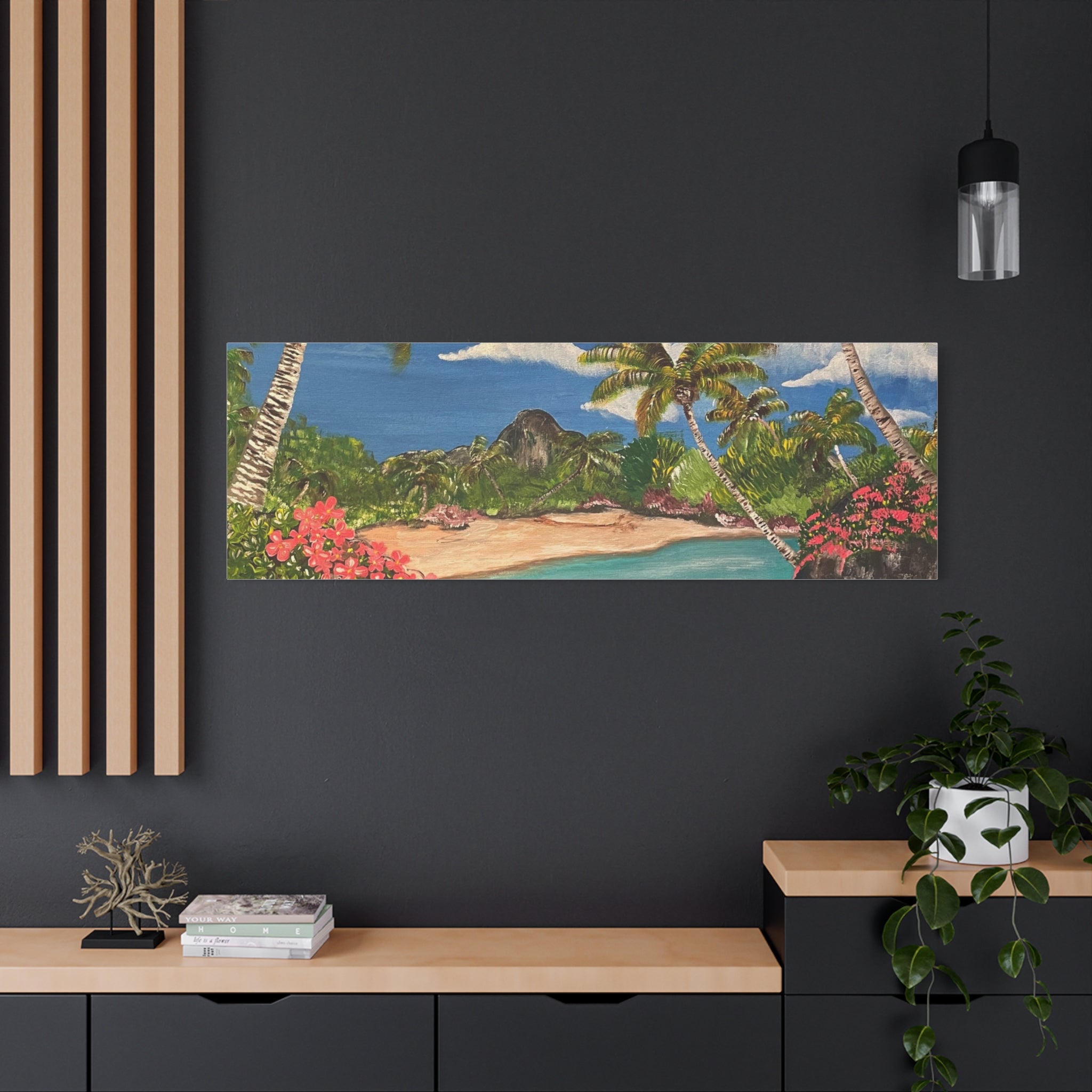 Blooming Paradise Abstract Art Canvas - Contemporary Wall Decor