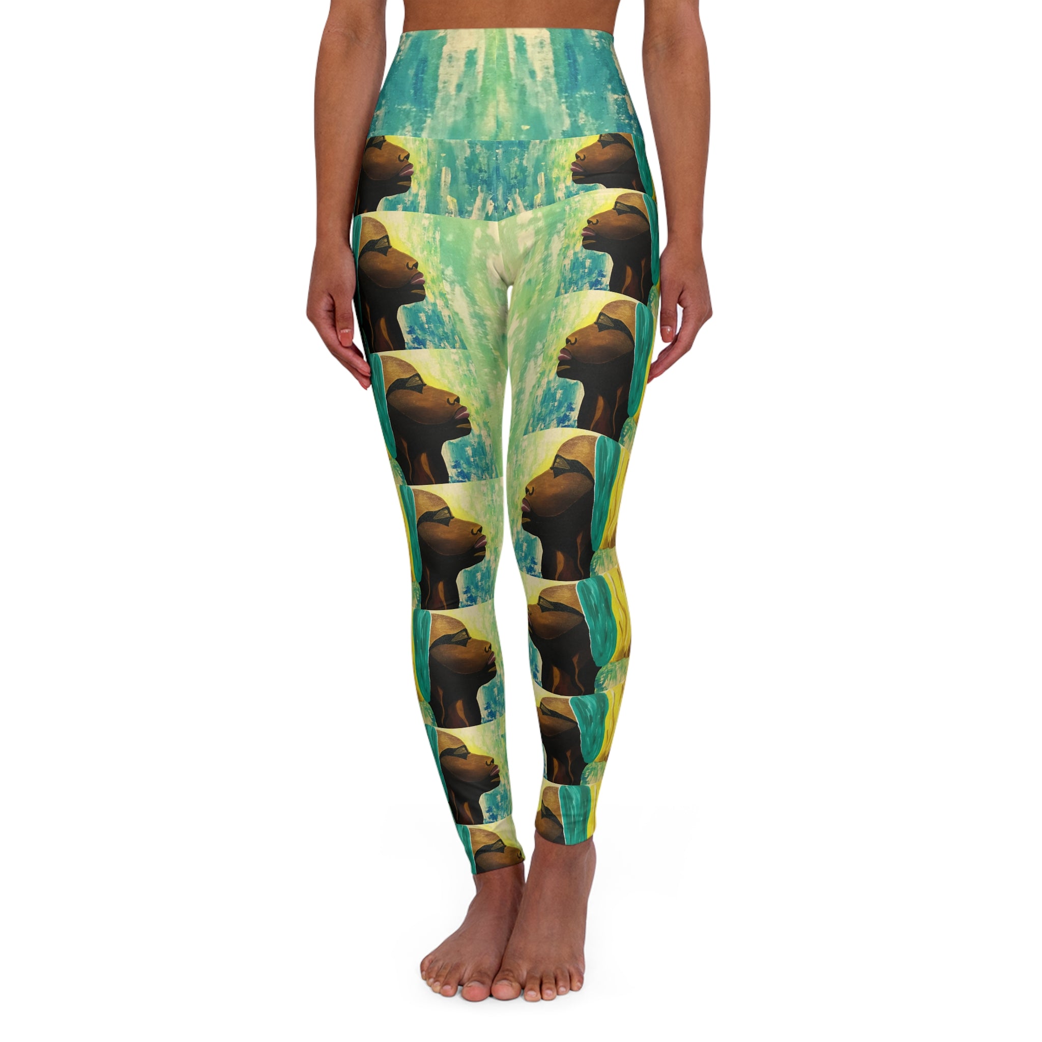Hues of Heritage Yoga Leggings - Comfort Fit, Fitness Apparel, Workout Gear, Athleisure, Gift for Yoga Lovers