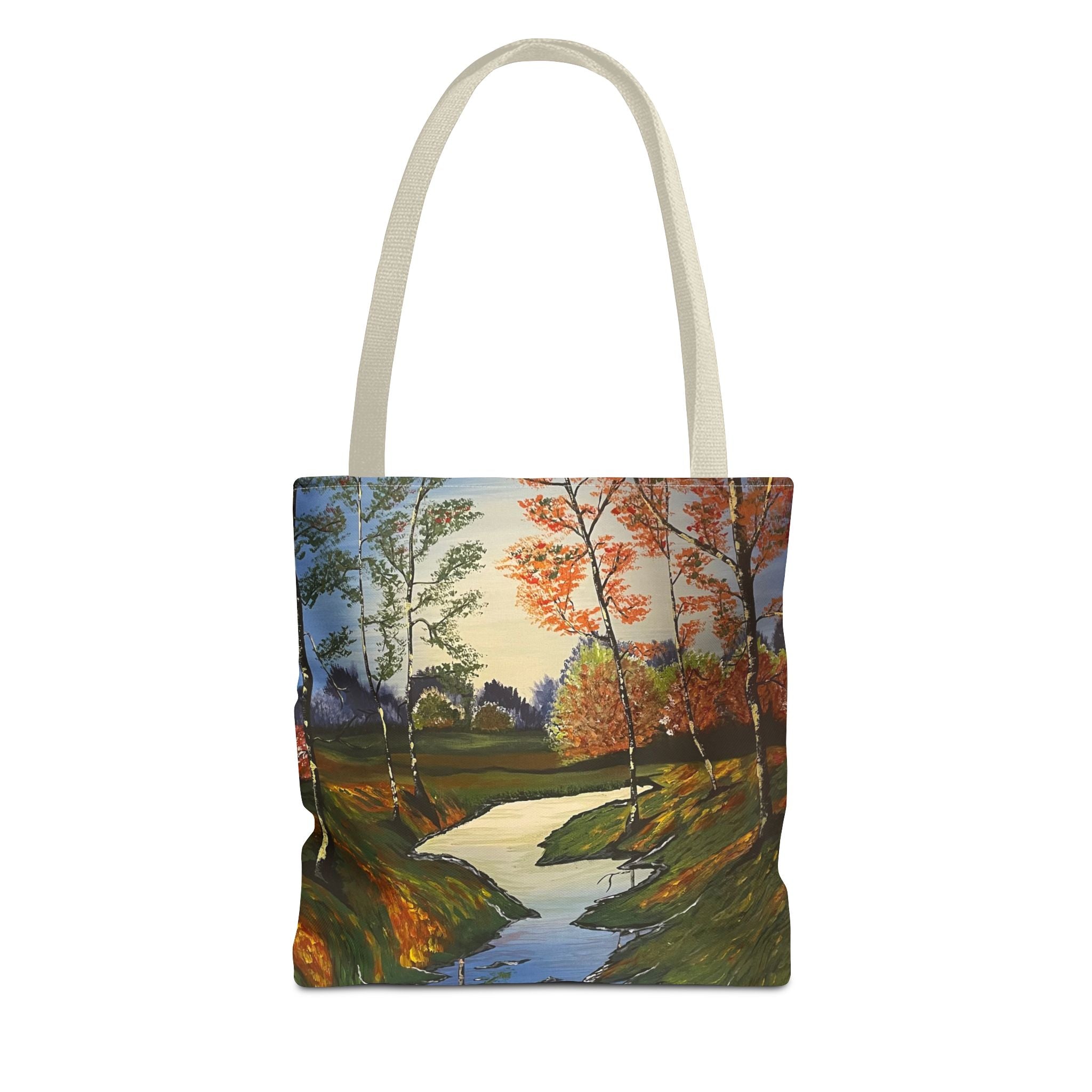 Whispering Birches Hand Painted Tote Bag