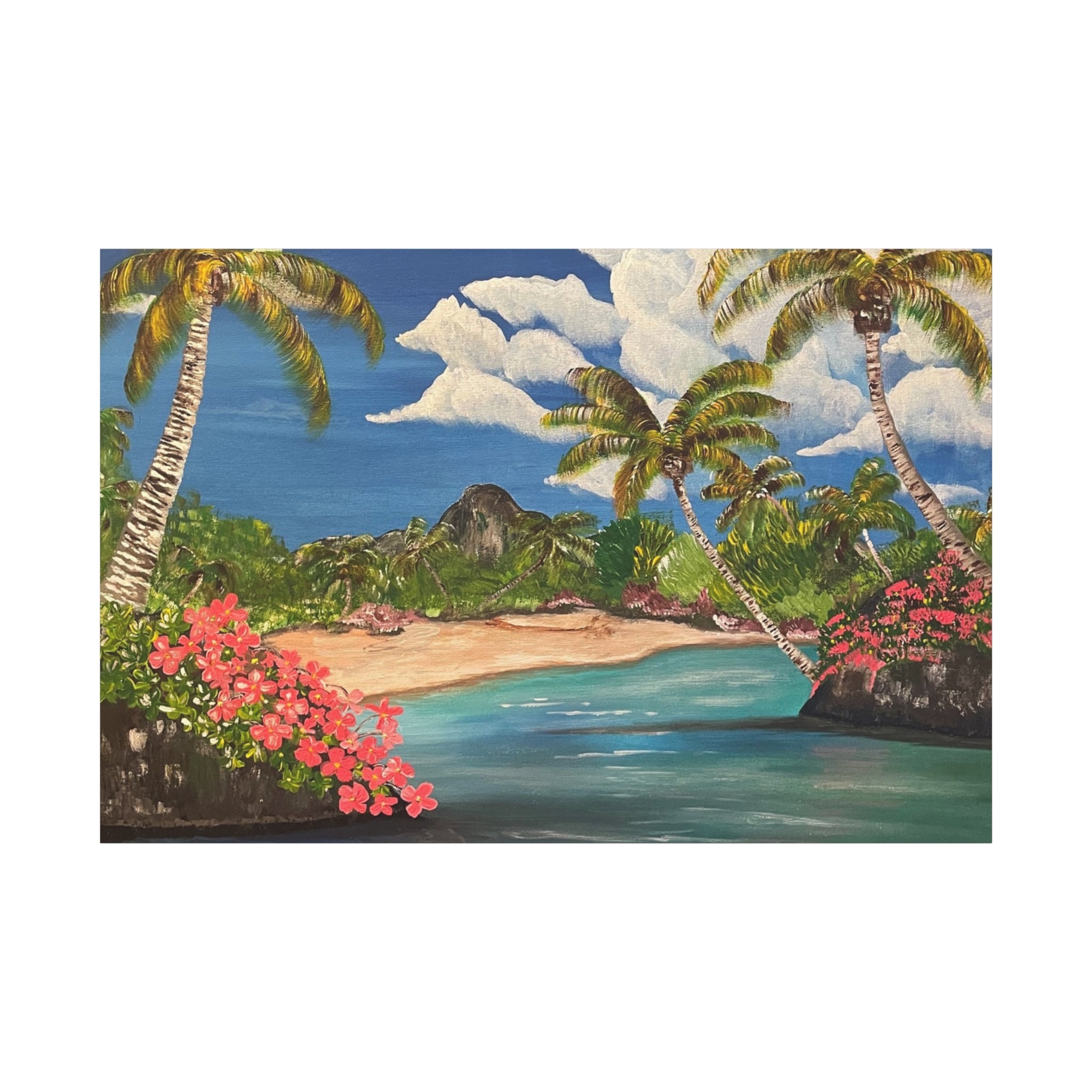 Blooming Paradise Abstract Art Canvas - Contemporary Wall Decor