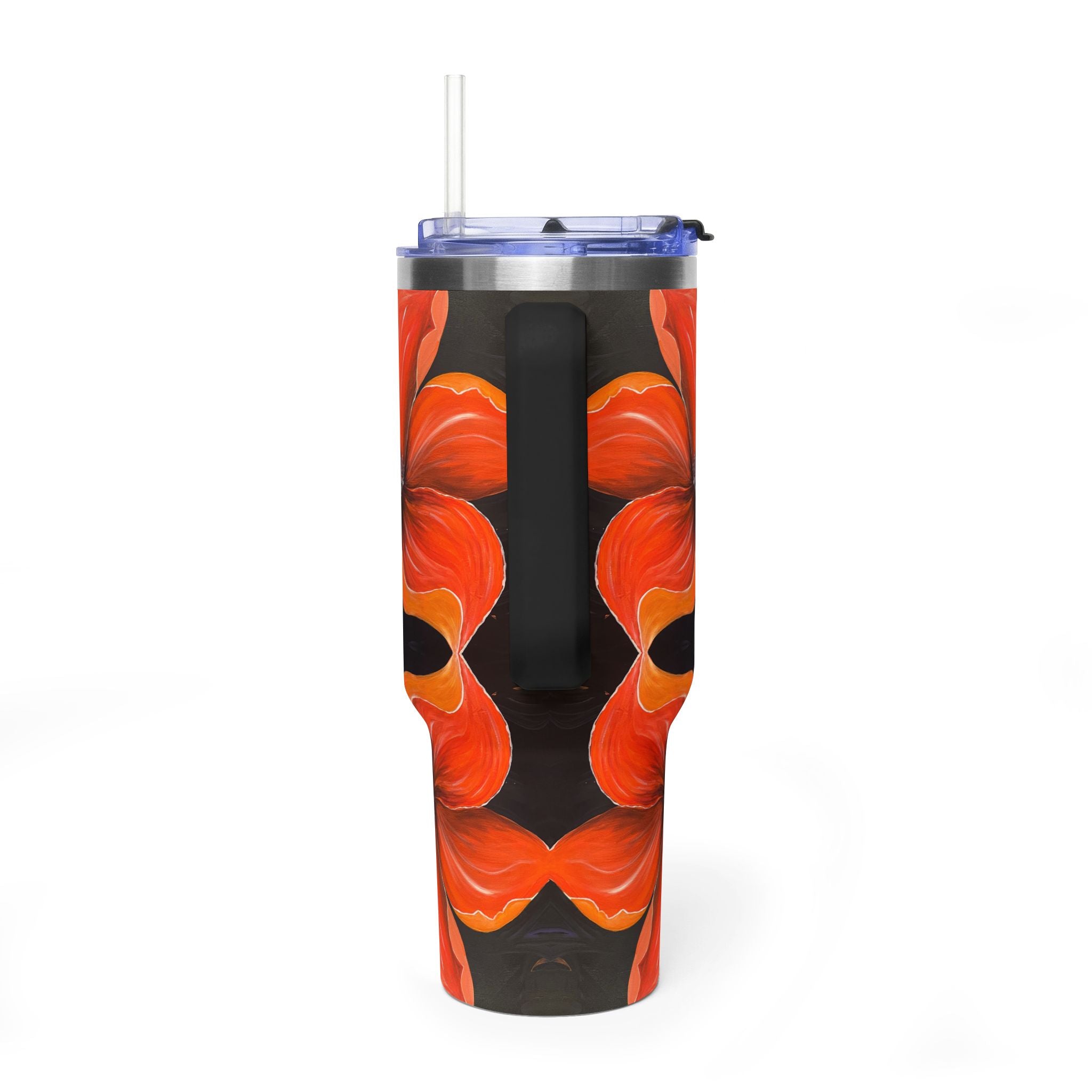 Scarlet Veil 40oz  Vacuum Tumbler — Insulated Travel Mug with Straw