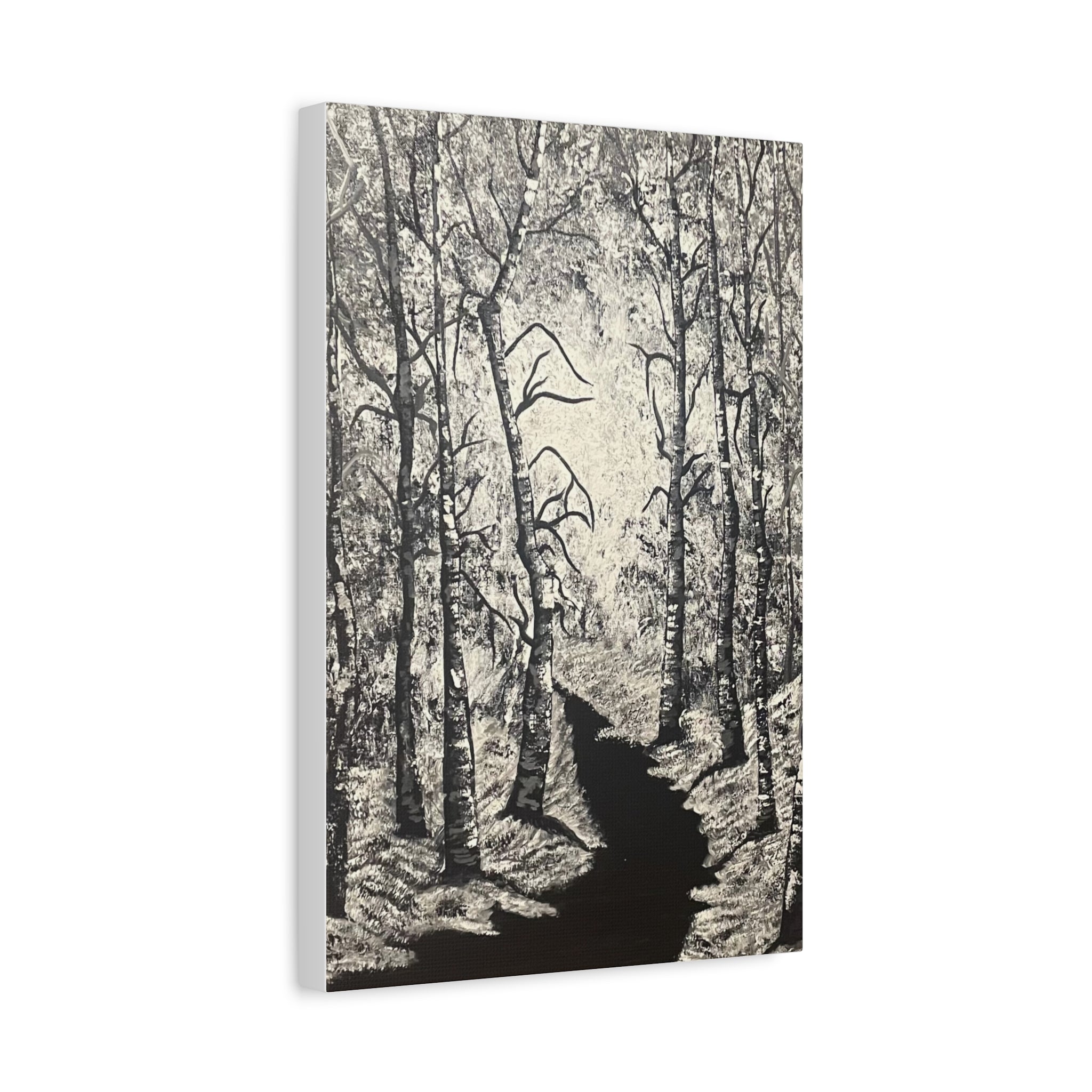 Silver Shadows Canvas Wall Art