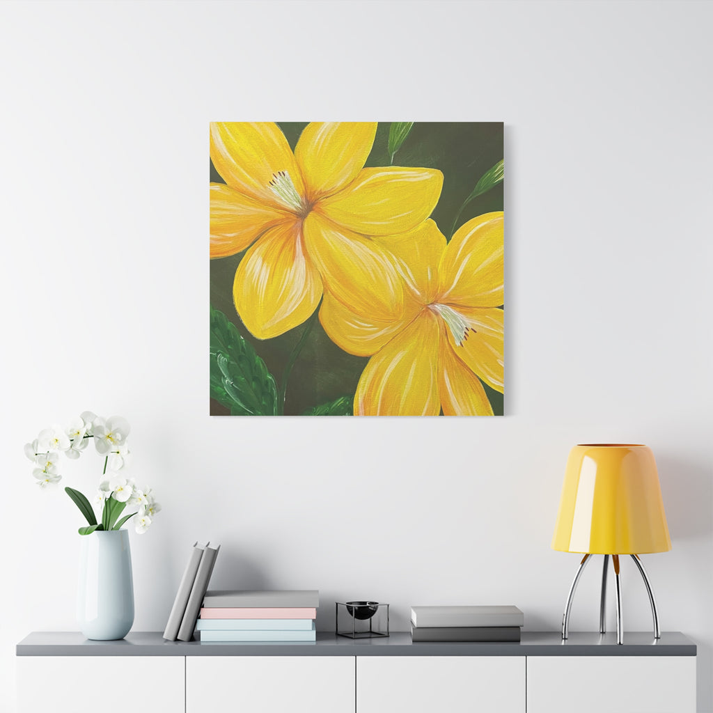 Golden Bloom Canvas Wall Art