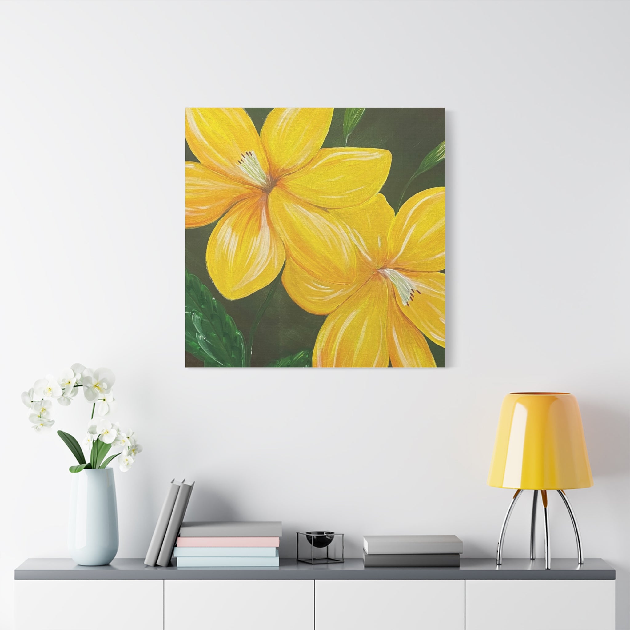 Golden Bloom Canvas Wall Art