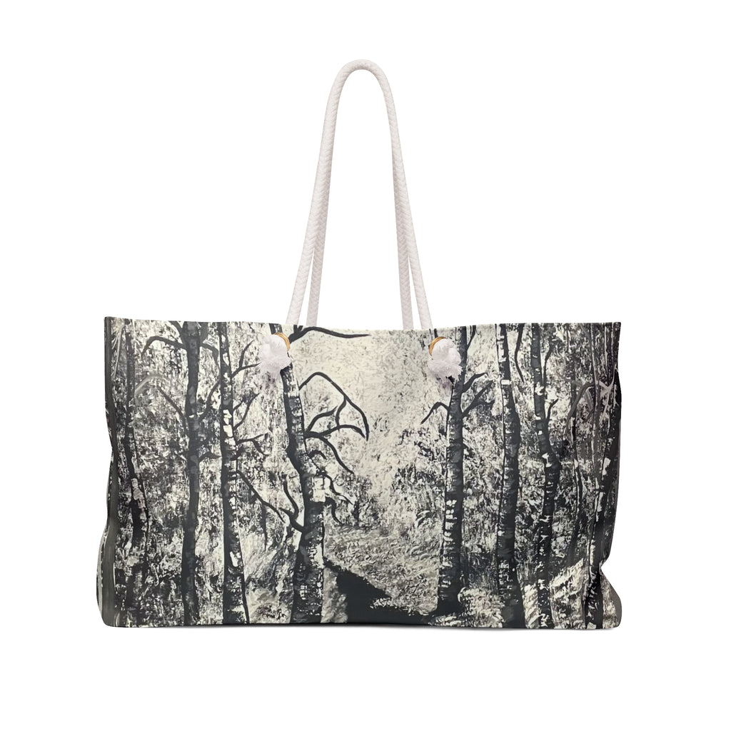 Silver Shadows Tote Bag with Hand Painted Designs
