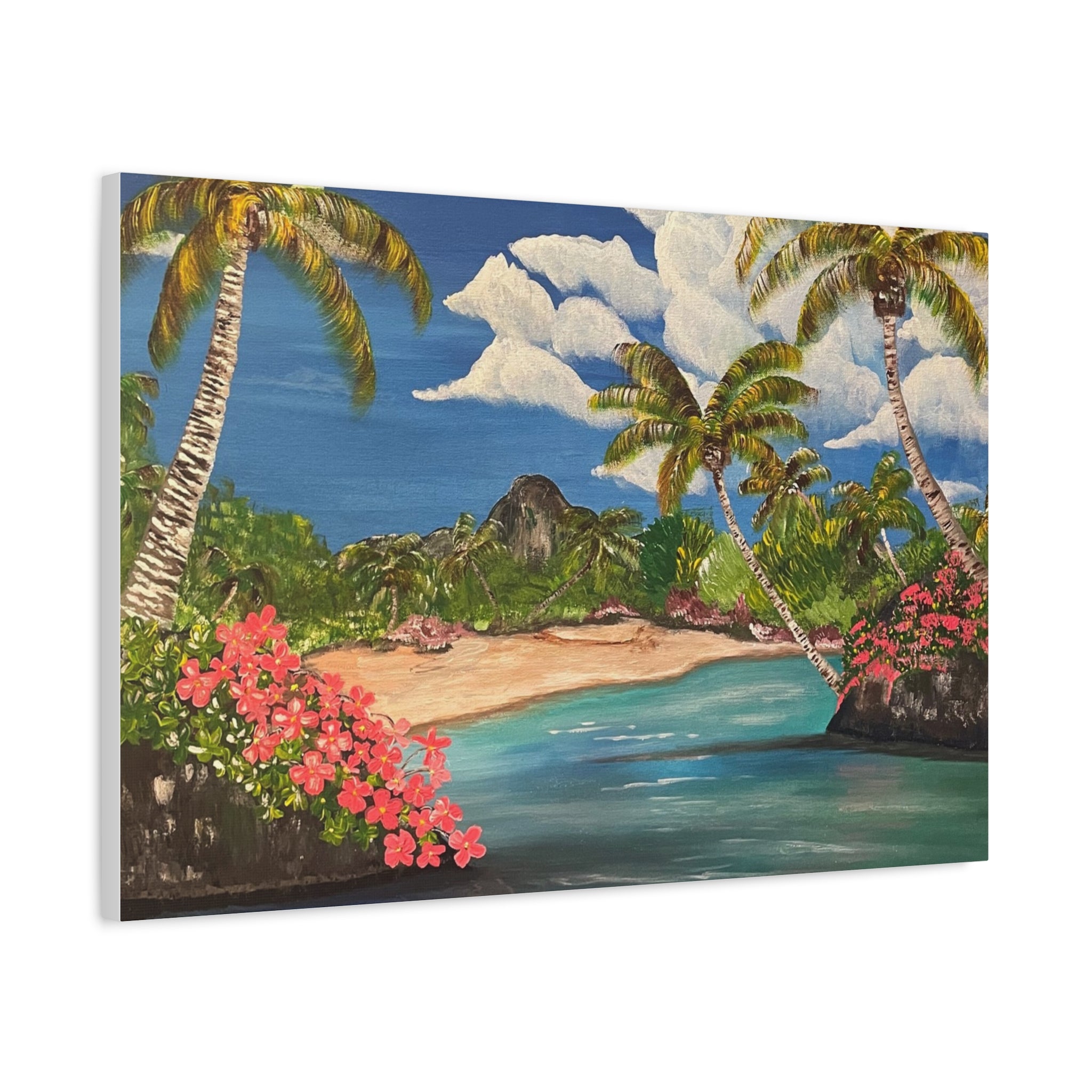 Blooming Paradise Abstract Art Canvas - Contemporary Wall Decor