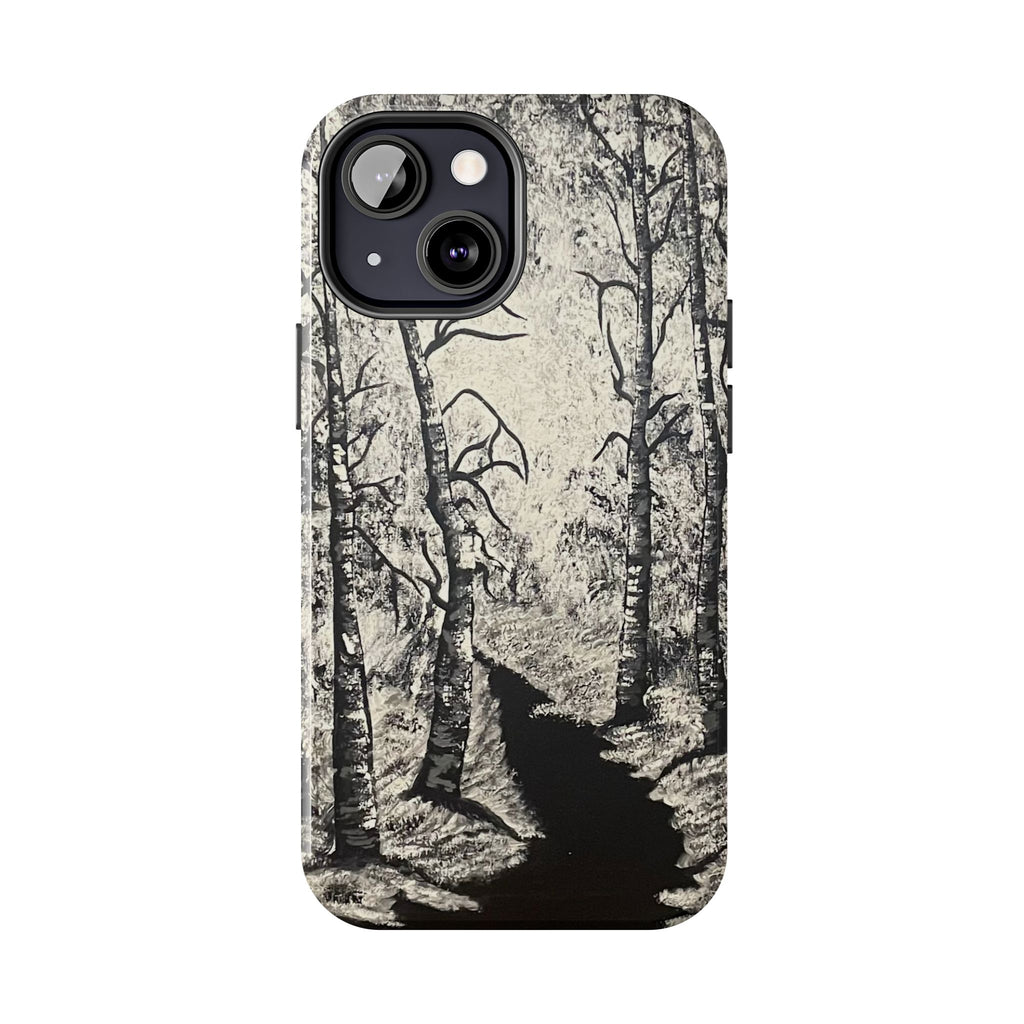 Silver Shadows Phone Case - Hand Painted Unique Designs