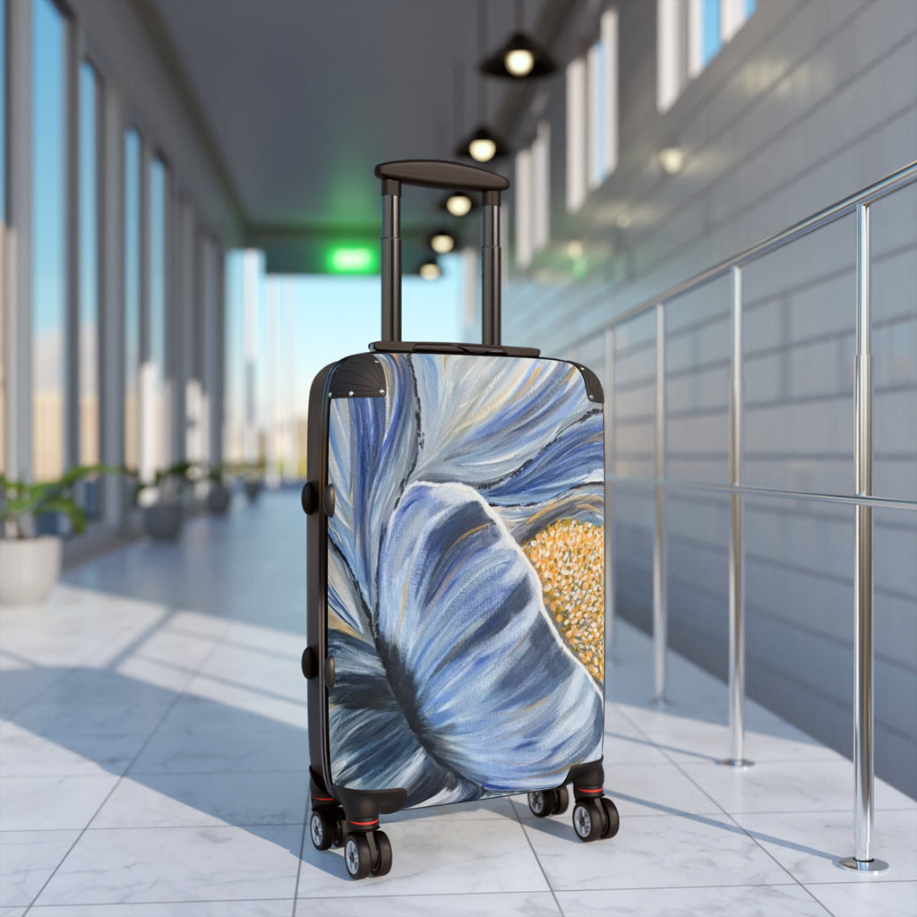 Velvet Current Handprinted Colorful Suitcase