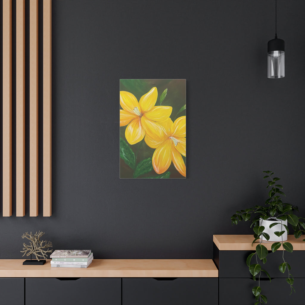 Golden Bloom Canvas Wall Art