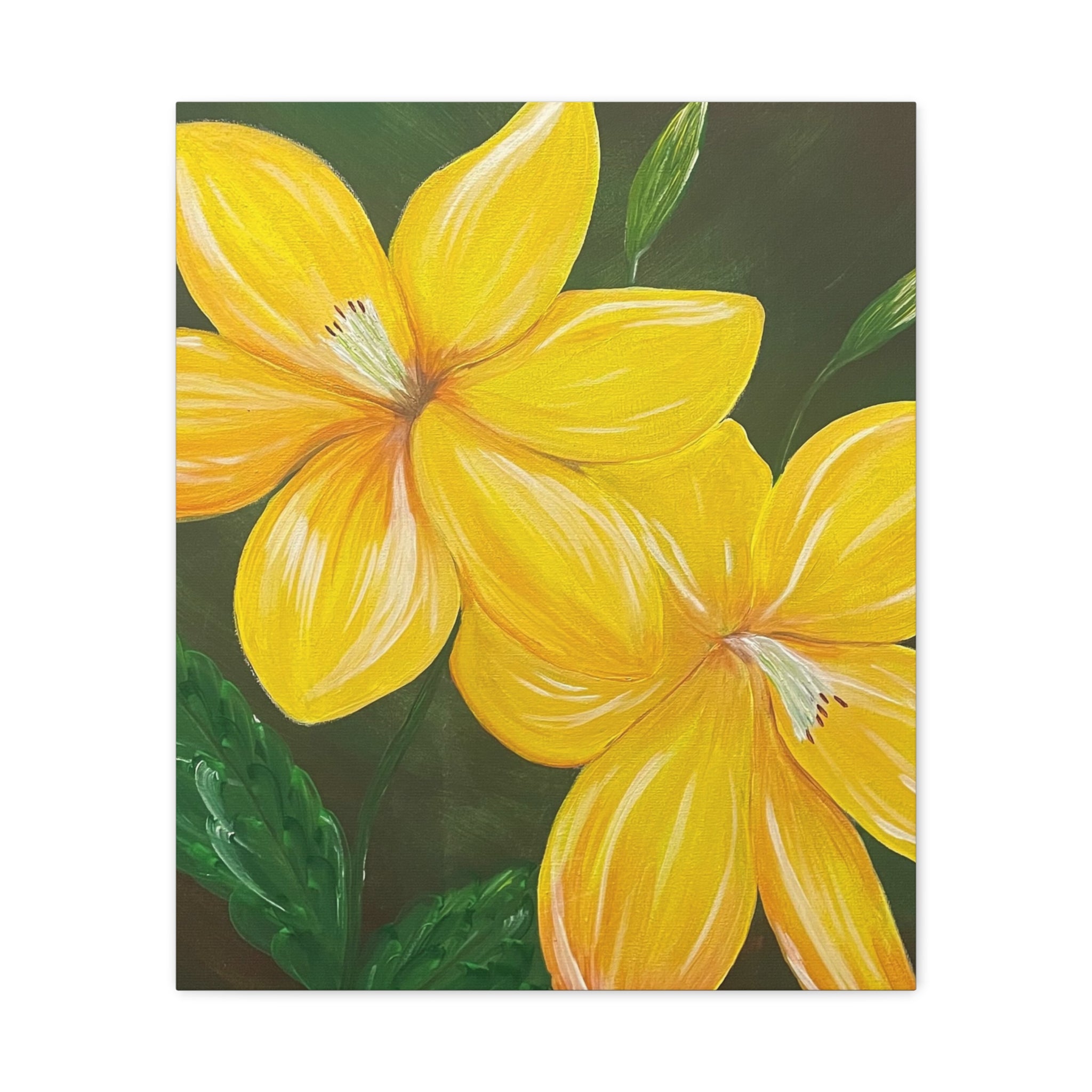 Golden Bloom Canvas Wall Art