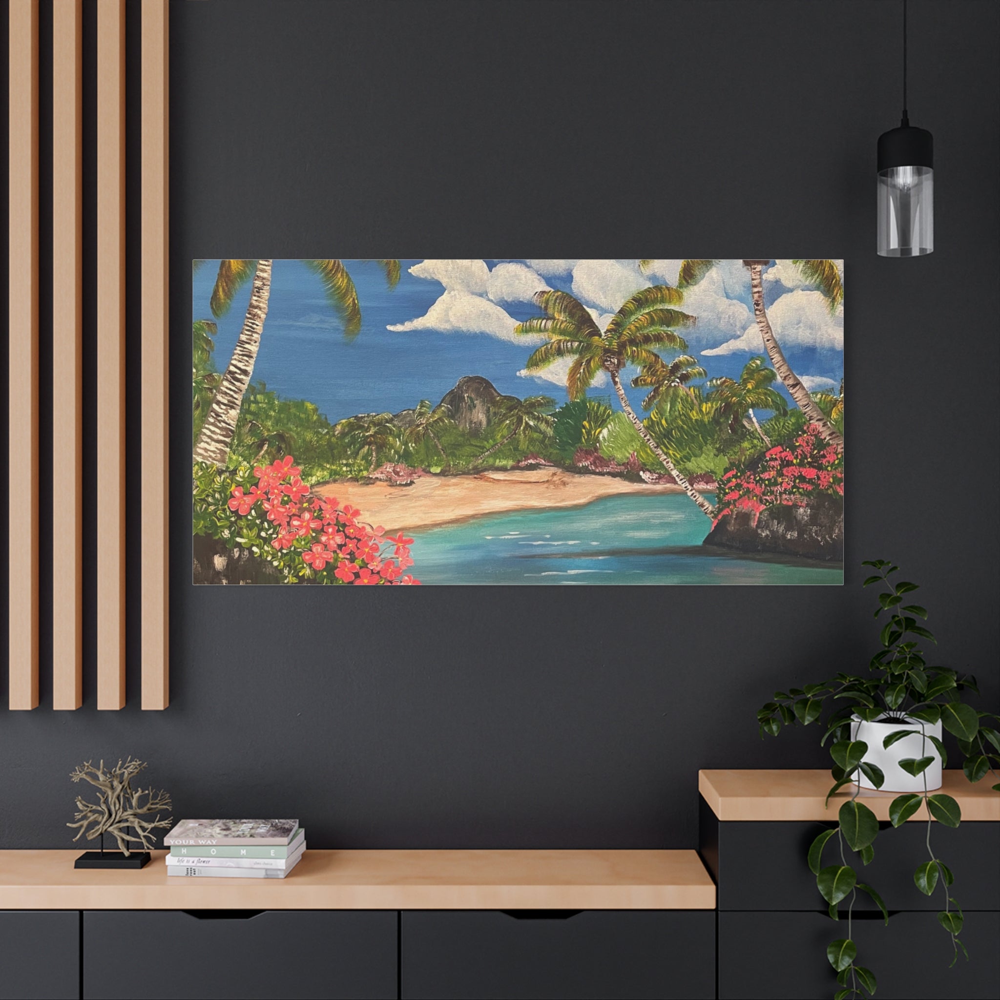 Blooming Paradise Abstract Art Canvas - Contemporary Wall Decor