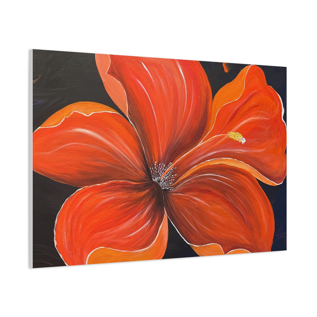 Scarlet Veil Abstract Art Canvas - Contemporary Wall Decor