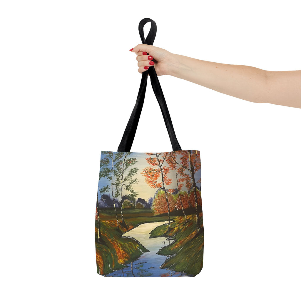 Whispering Birches Hand Painted Tote Bag