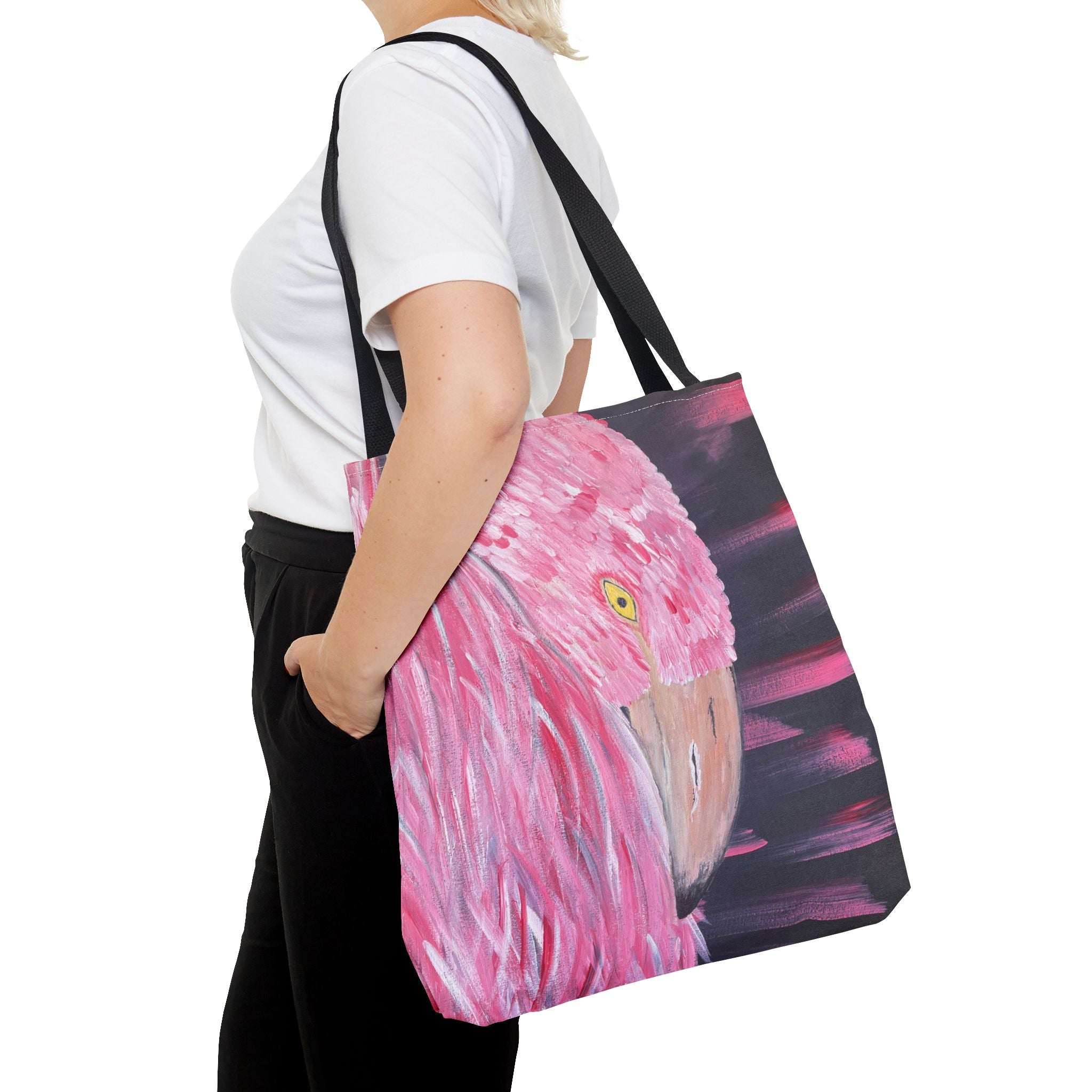 Feathered Grace Hand Painted Tote Bag