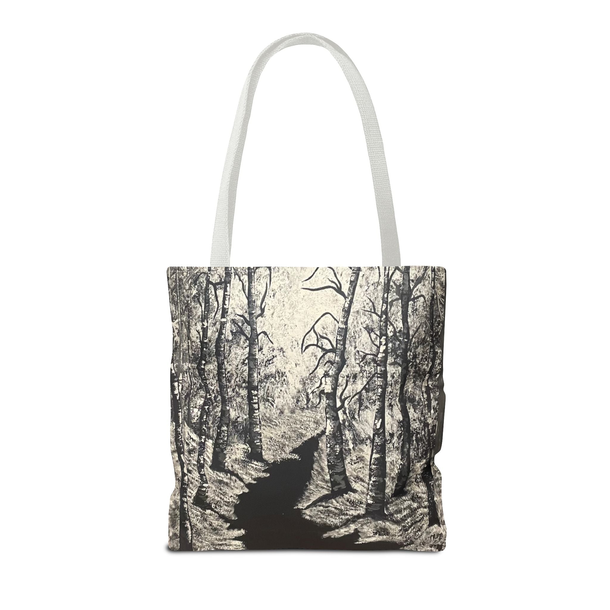 Silver Shadows Hand Painted Tote Bag