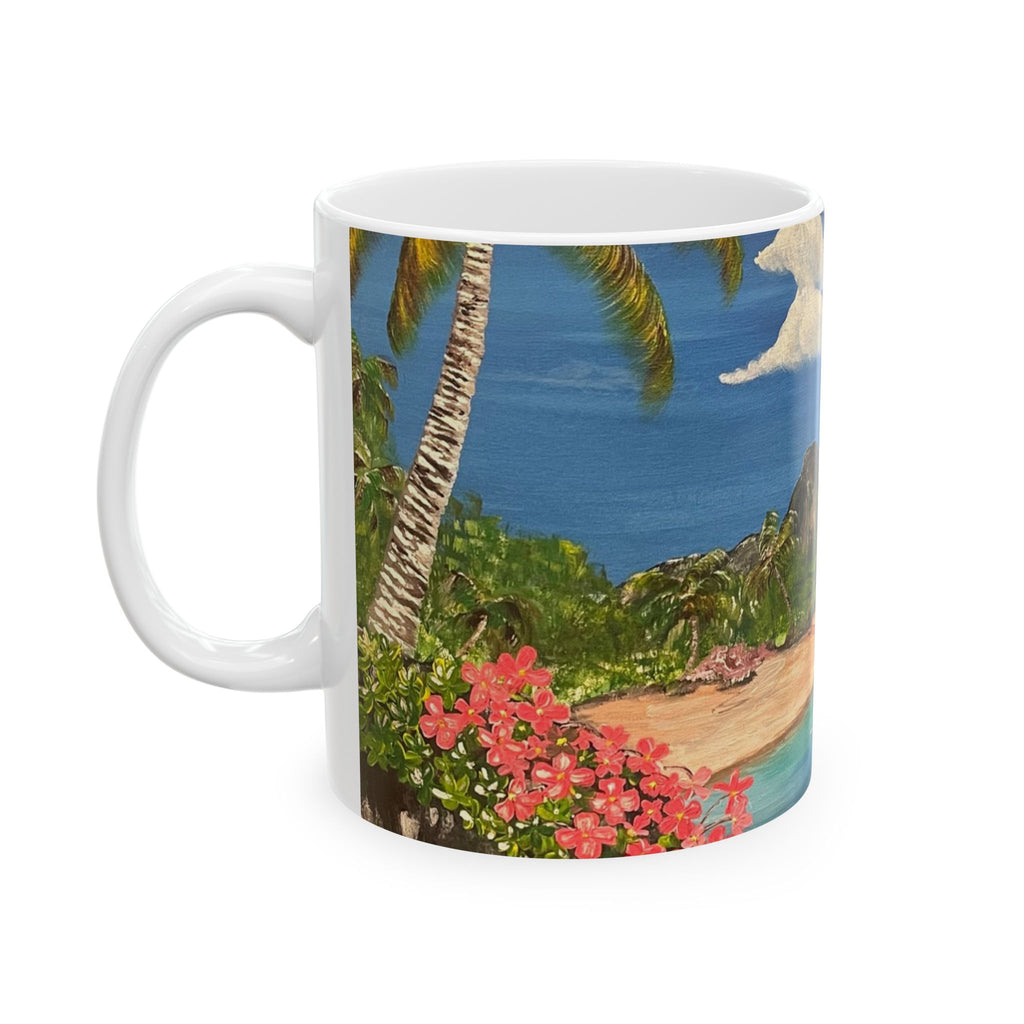 Blooming Paradise Mug Hand Painted Design