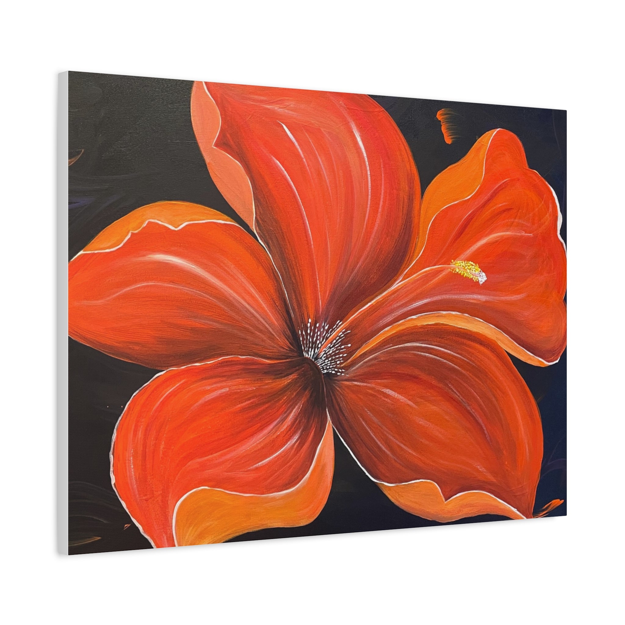 Scarlet Veil Abstract Art Canvas - Contemporary Wall Decor