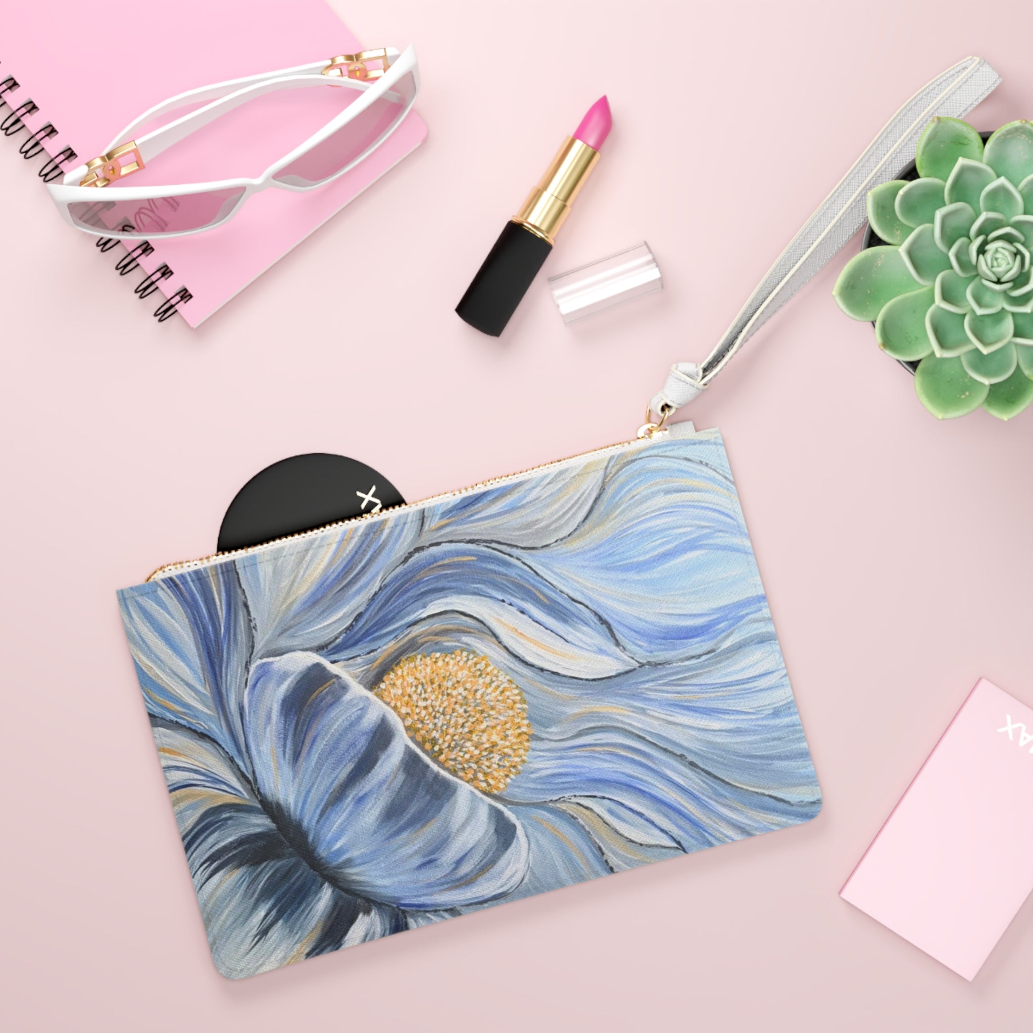 Velvet Current Clutch Bag - Makeup Bag