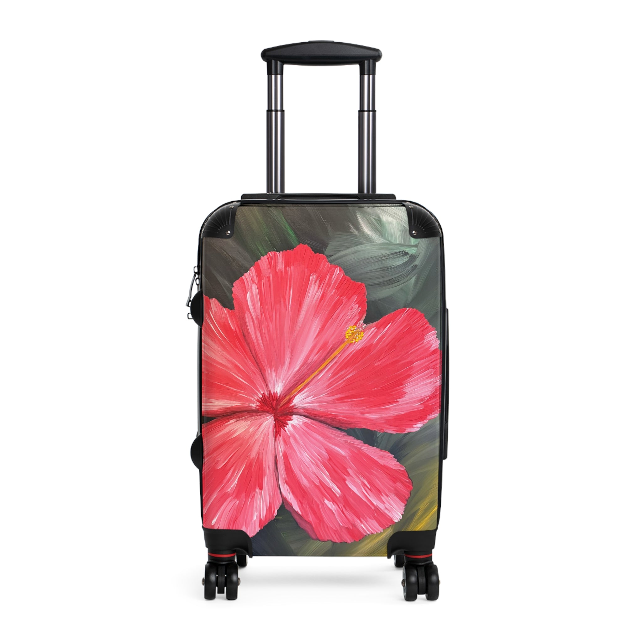 Hibiscus Hues Handprinted Colorful Suitcase