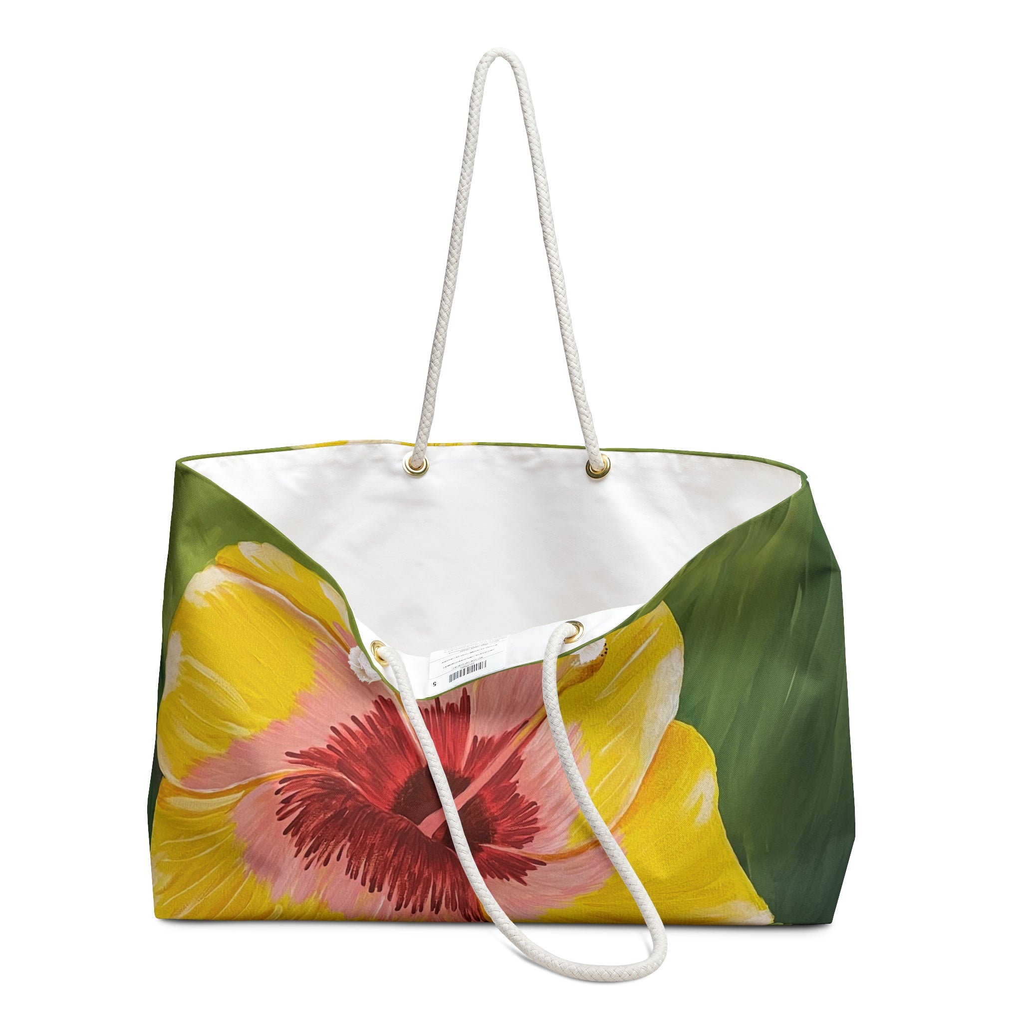 Blushing Sunrise Tote Bag with Hand Painted Designs