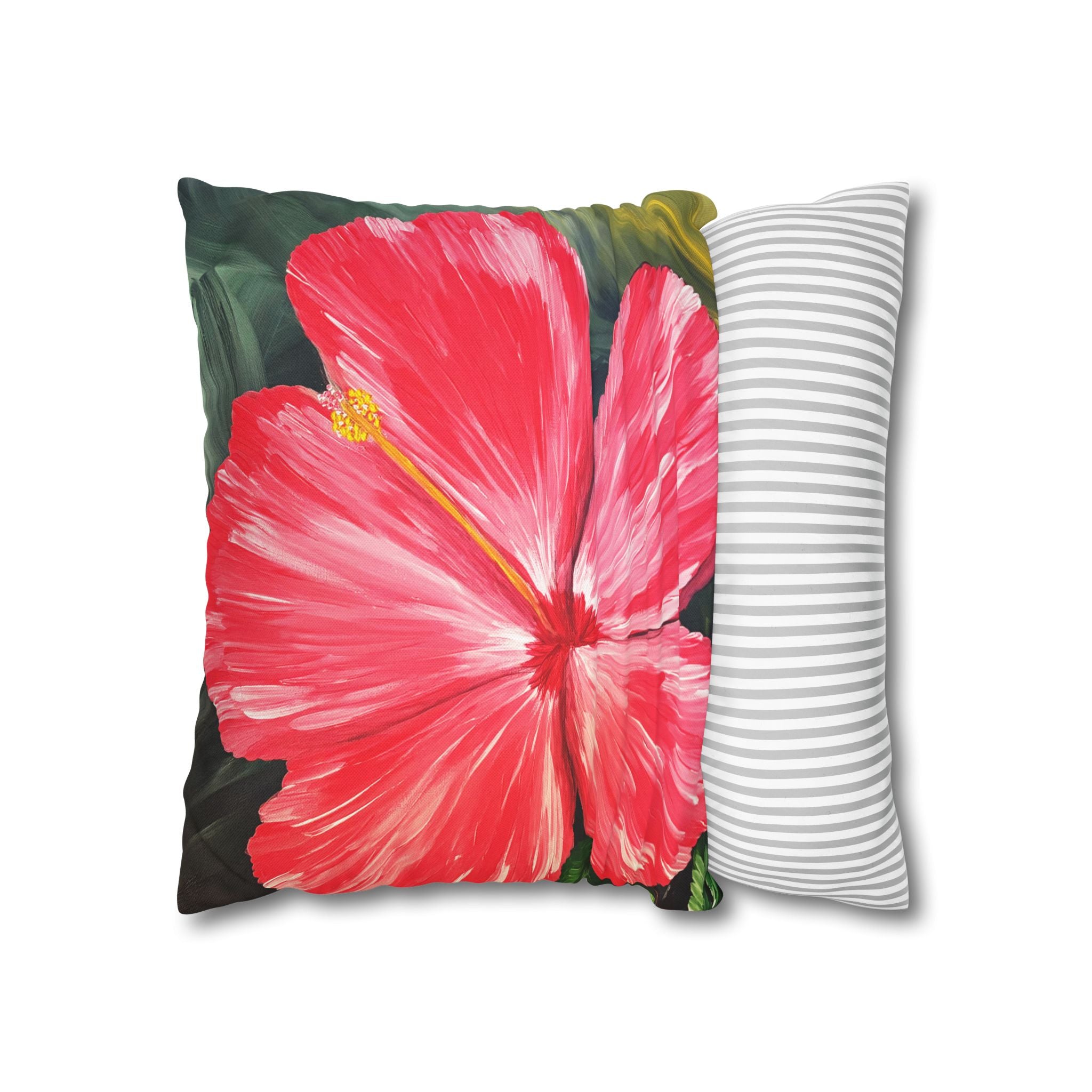 Hibiscus Hues Square Decorative Pillow Sham