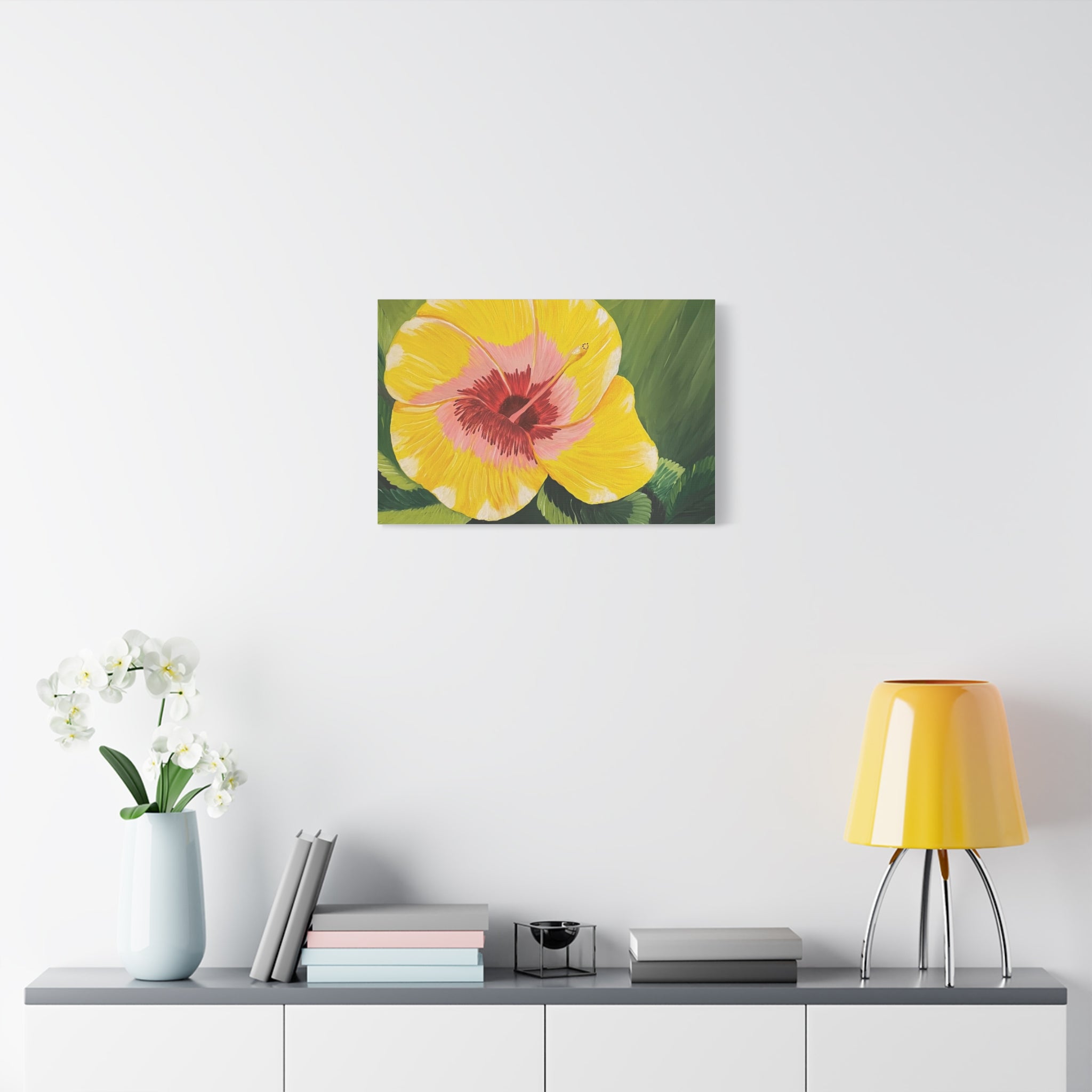 Blushing Sunrise Abstract Art Canvas - Contemporary Wall Decor