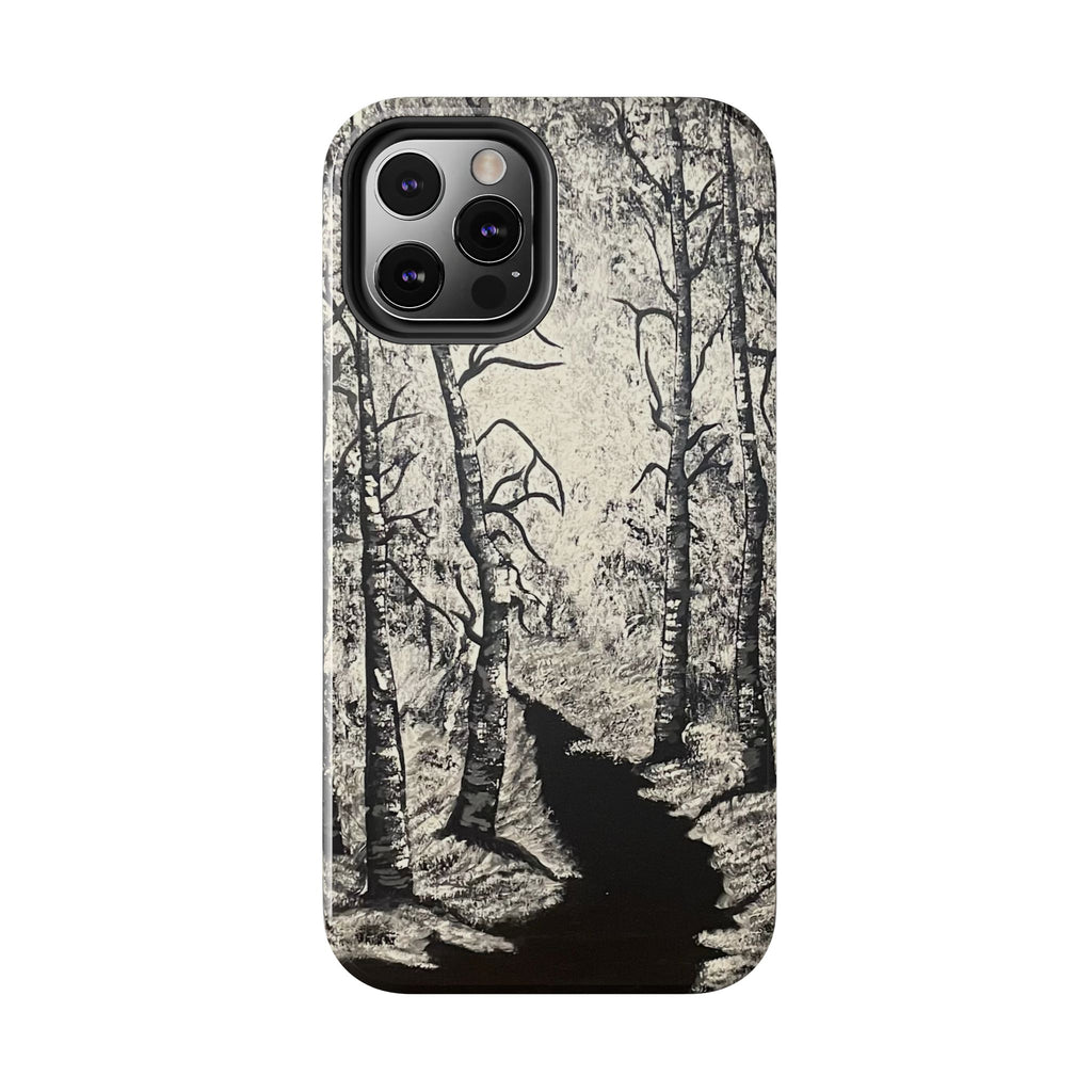 Silver Shadows Phone Case - Hand Painted Unique Designs