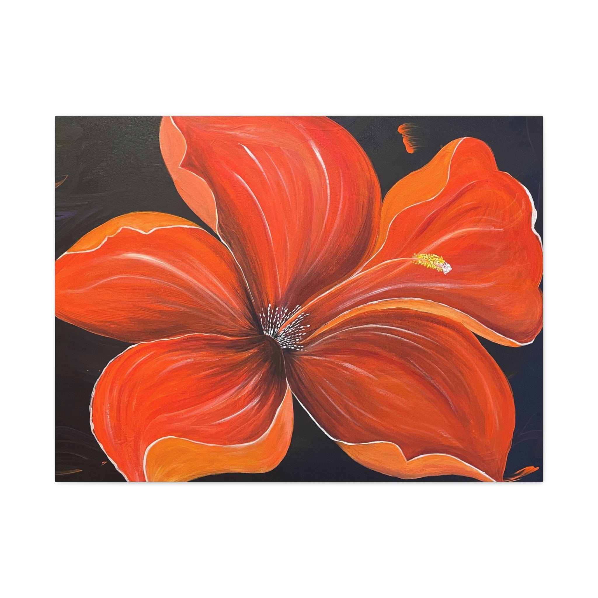 Scarlet Veil Abstract Art Canvas - Contemporary Wall Decor