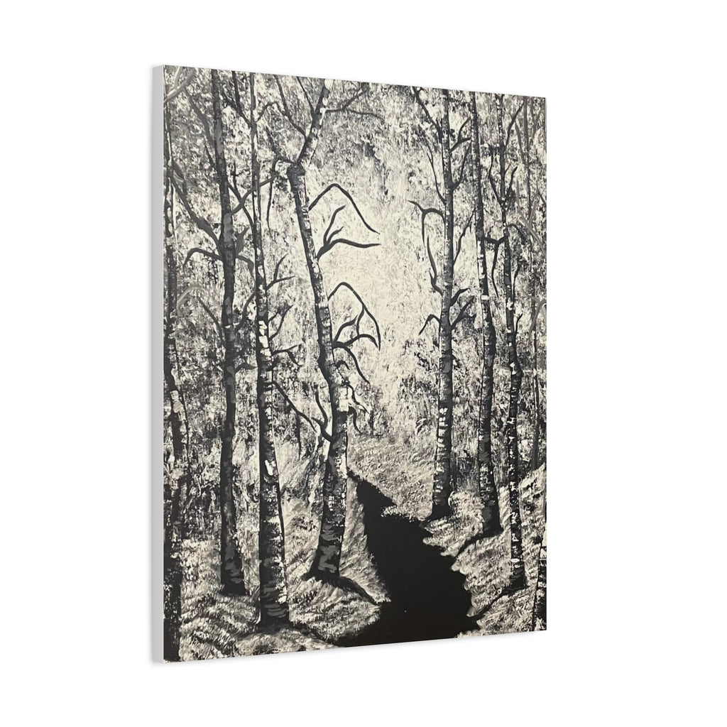 Silver Shadows Canvas Wall Art