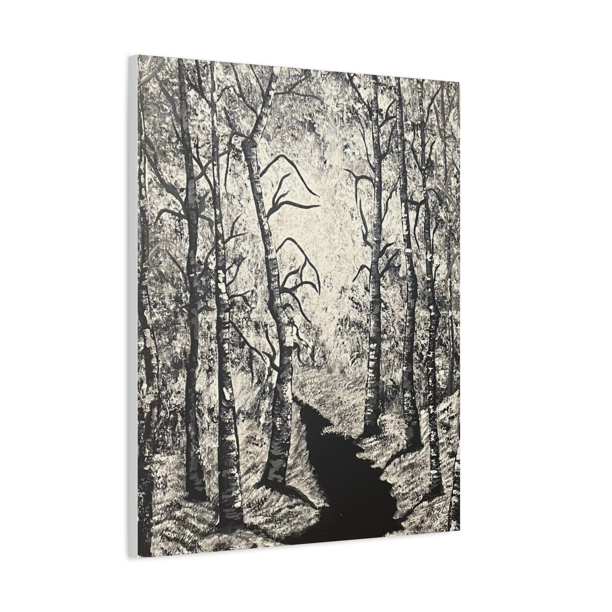Silver Shadows Canvas Wall Art