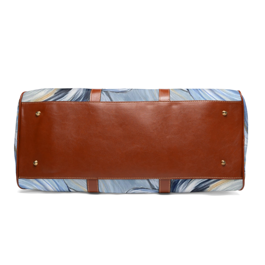 Velvet Current Weekender Bag – Waterproof Travel Duffle with Artistic Flower Print