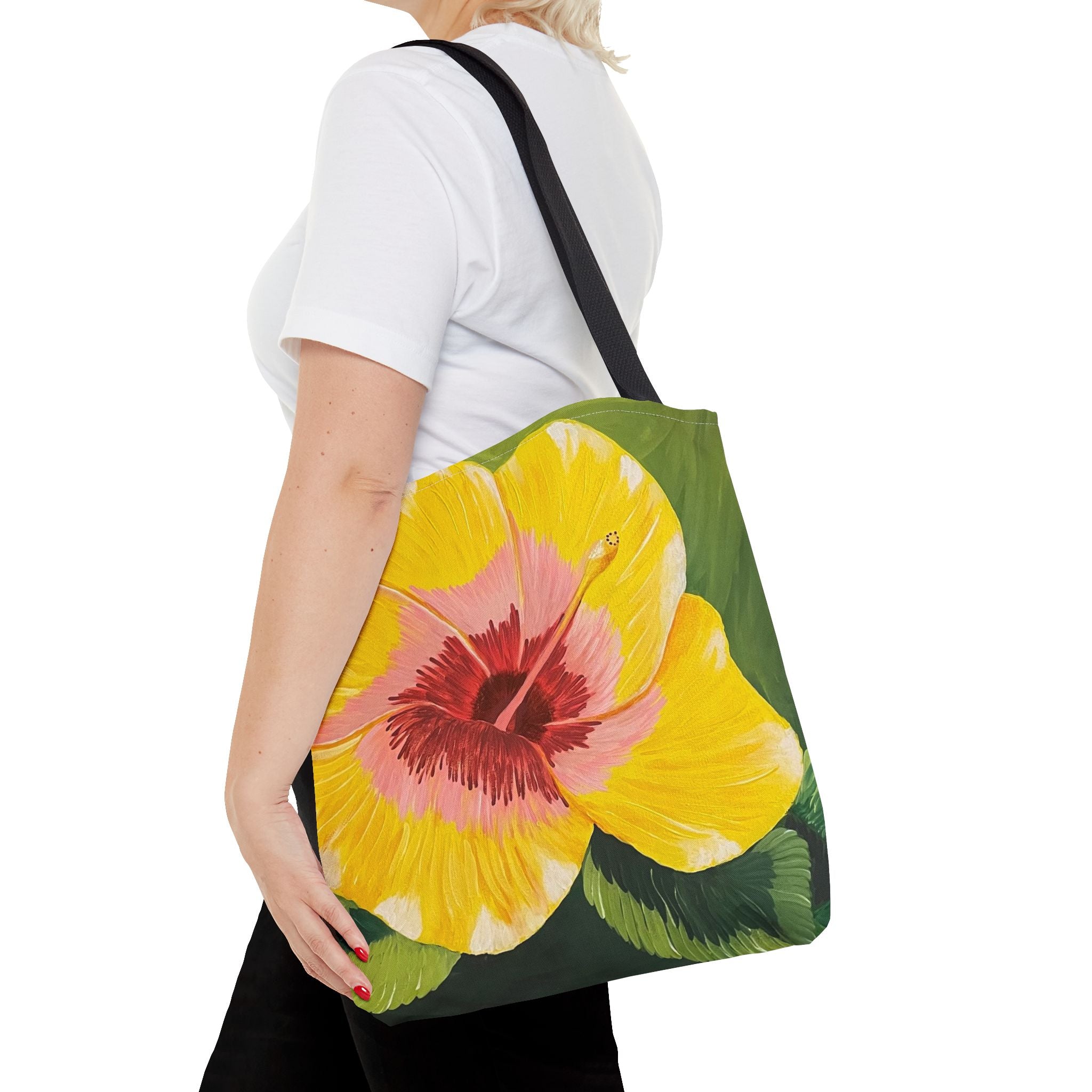 Blushing Sunrise Hand Painted Tote Bag