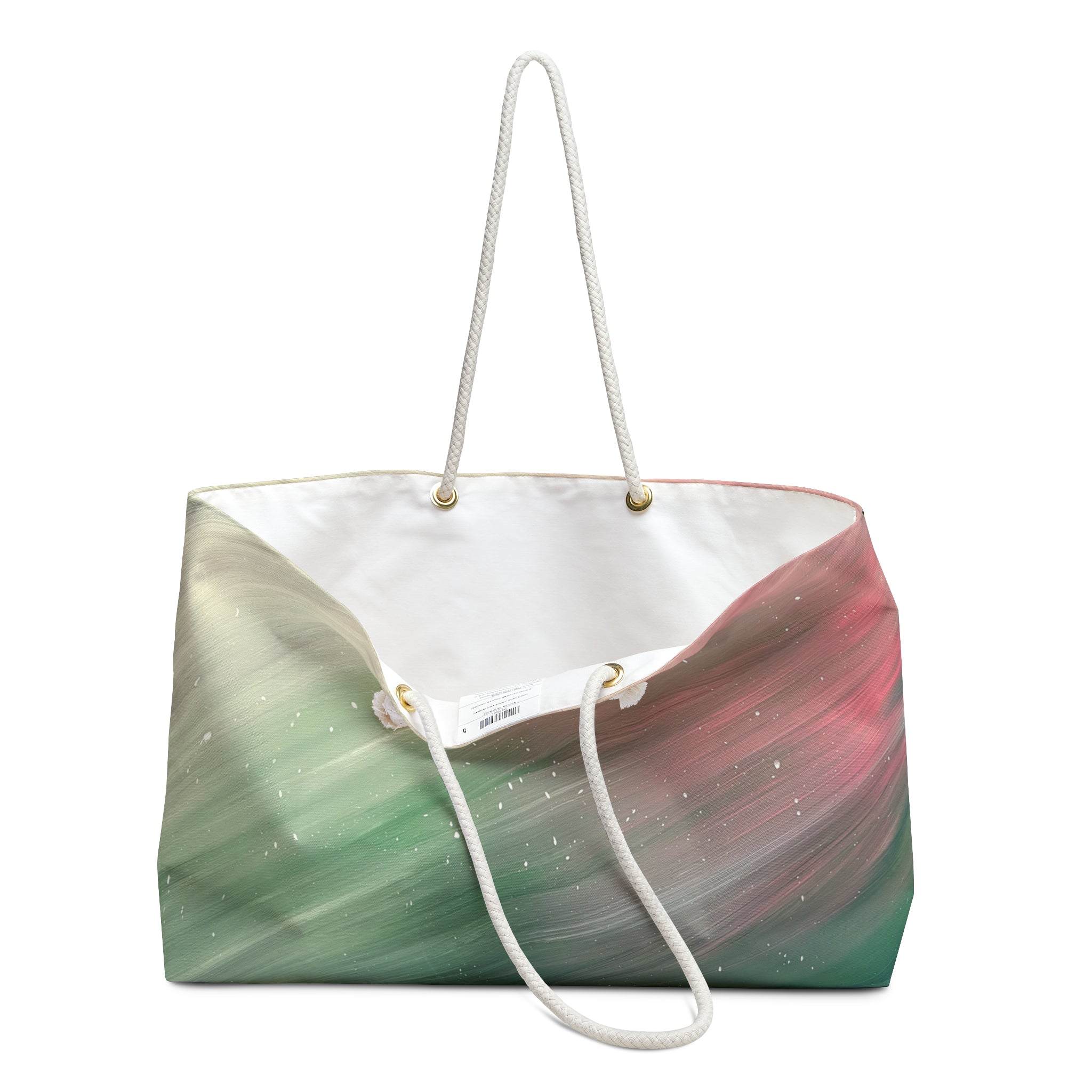 North Sky Tote Bag with Hand Painted Designs