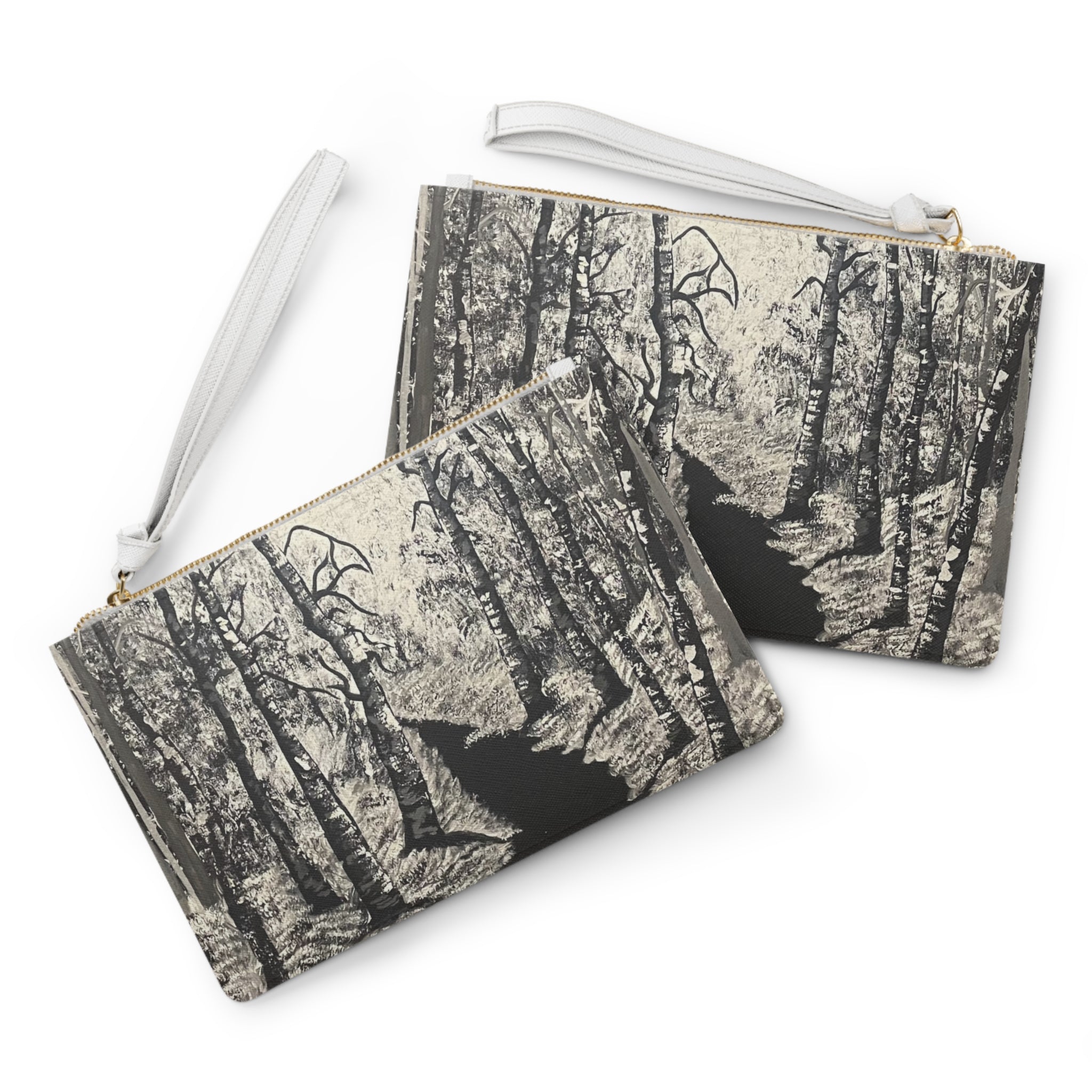 Silver Shadow Clutch Bag Custom Makeup Bags