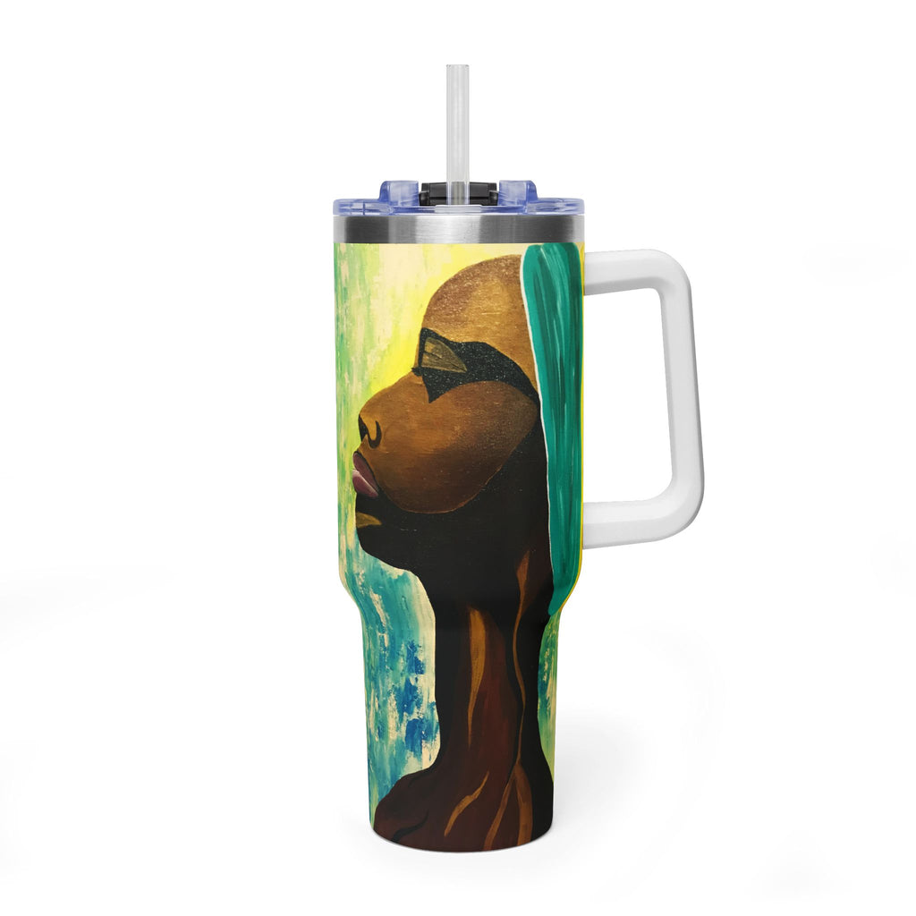 Hues of Heritage 40oz  Vacuum Tumbler — Insulated Travel Mug with Straw