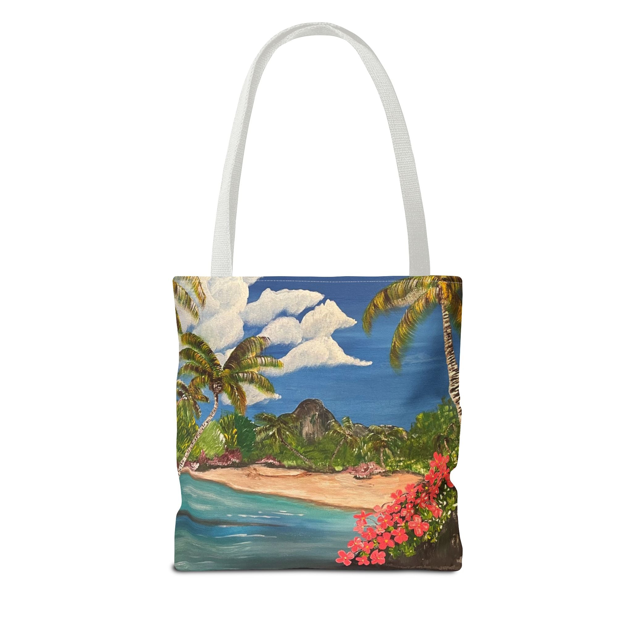 Blooming Paradise Hand Painted Tote Bag